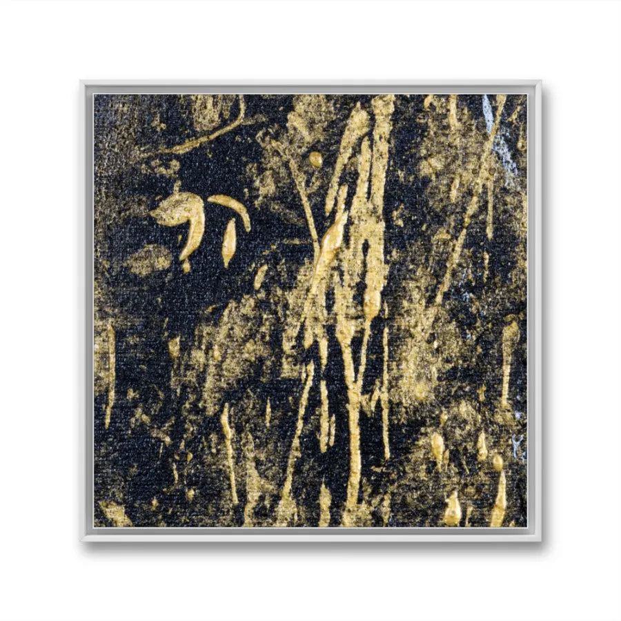 Noir Prosperity – gerahmte schwarze Leinwandkunst