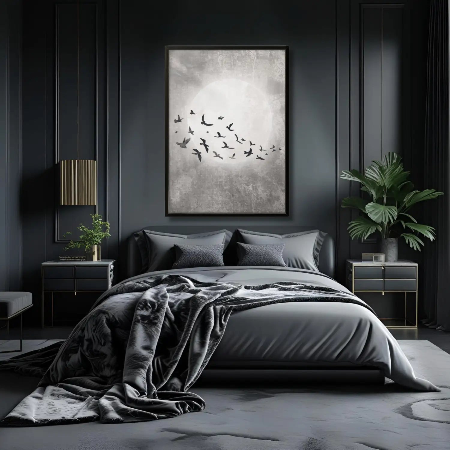 Elegancia discreta: obra de arte en beige y malva
