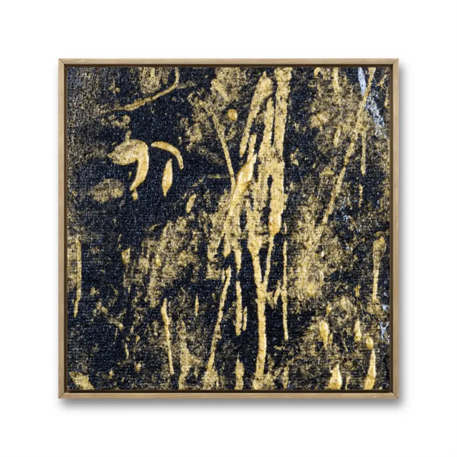 Noir Prosperity – gerahmte schwarze Leinwandkunst