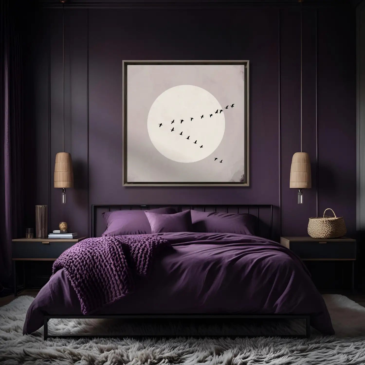 Beyond Whisper - Mauve Japandi Canvas Square Wall Art