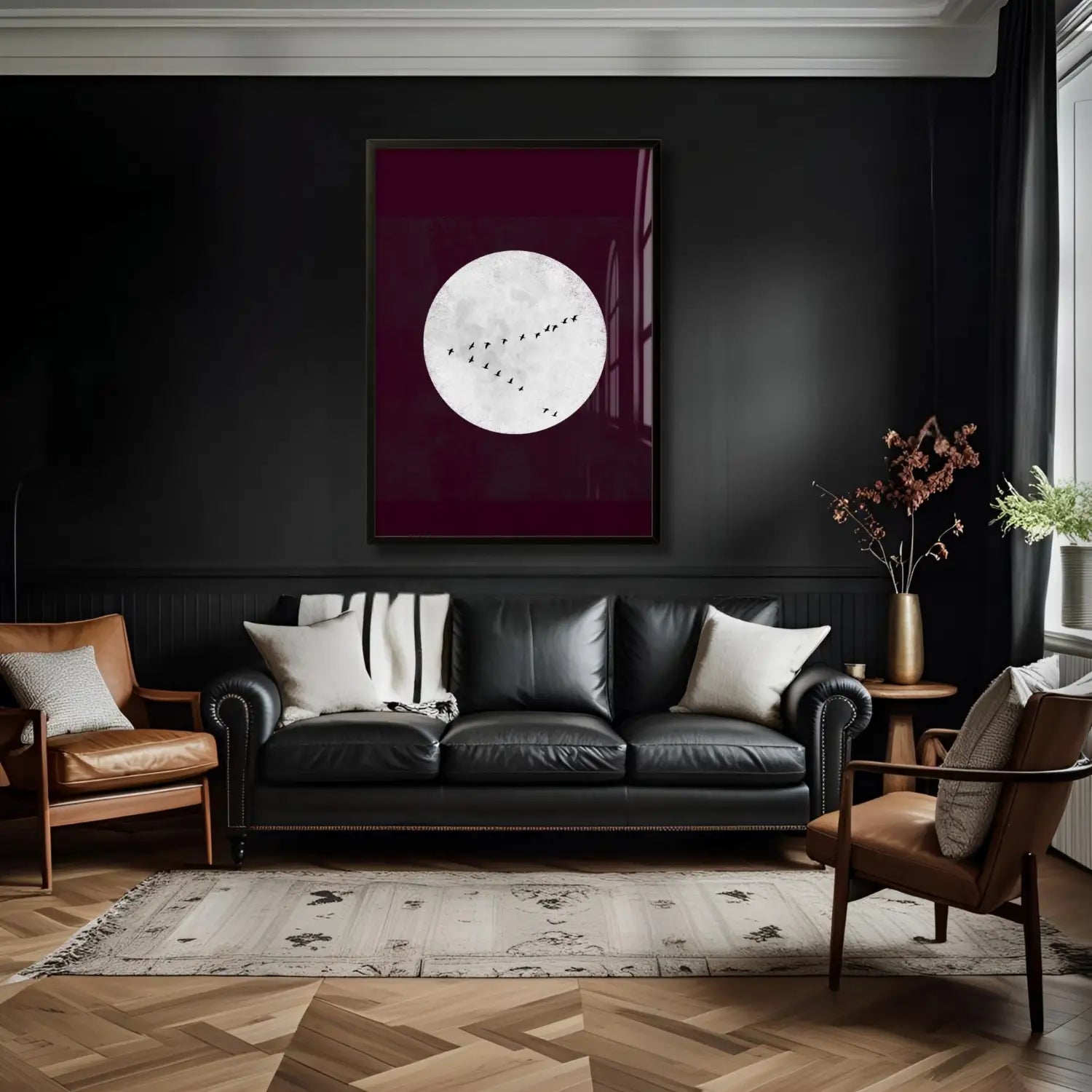 Elegancia discreta: obra de arte en beige y malva