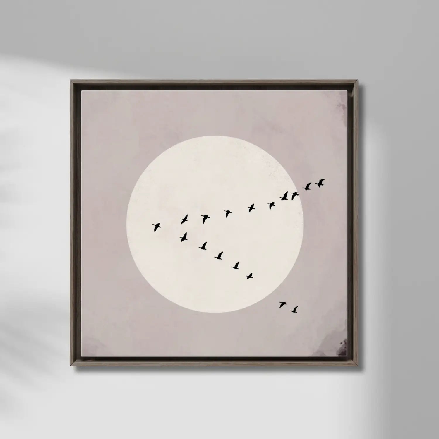 Beyond Whisper - Mauve Japandi Canvas Square Wall Art