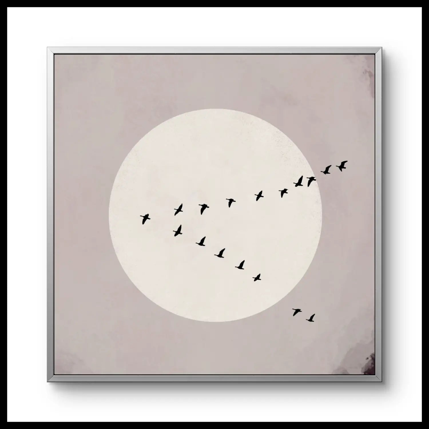 Beyond Whisper - Mauve Japandi Canvas Square Wall Art