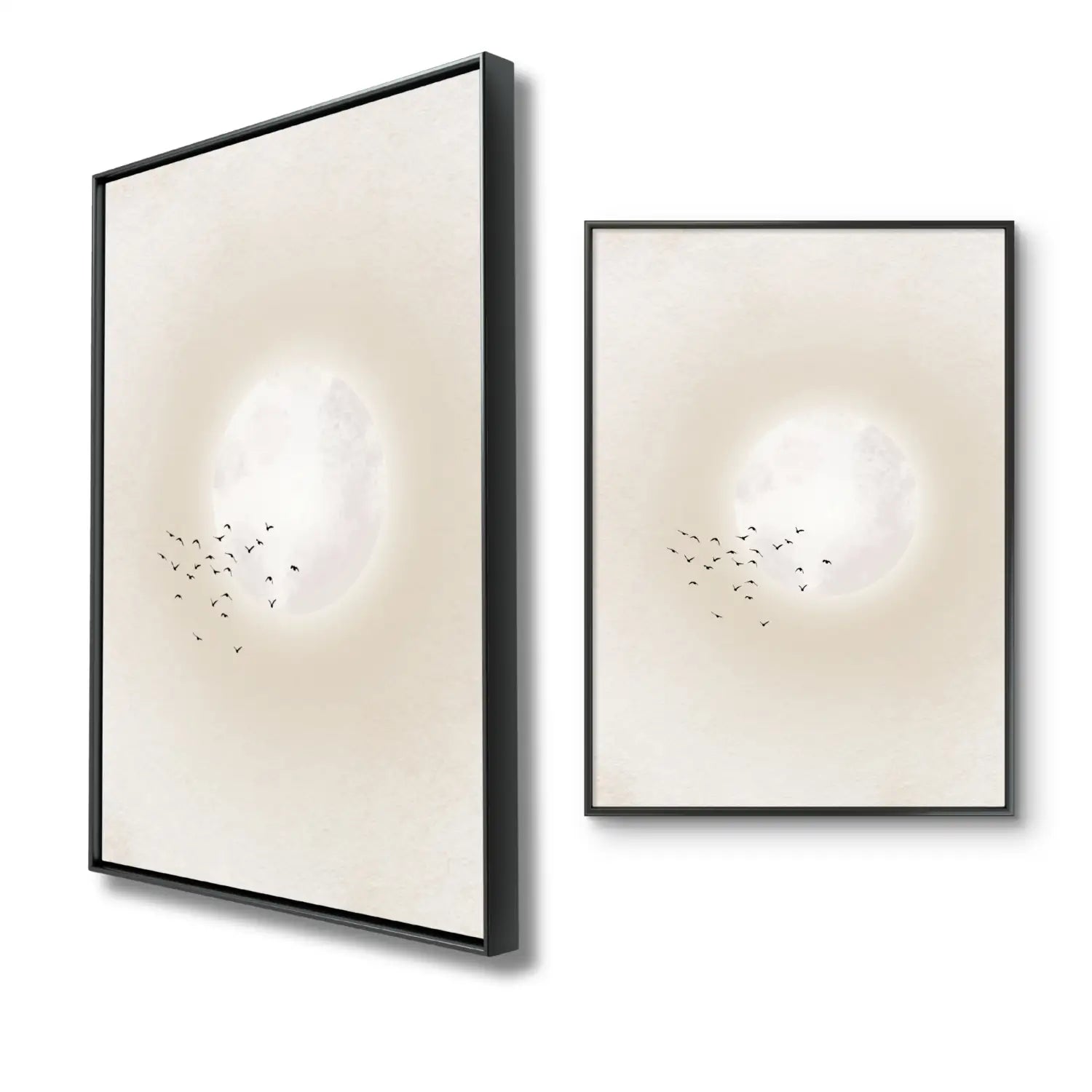 Elegancia discreta: obra de arte en beige y malva