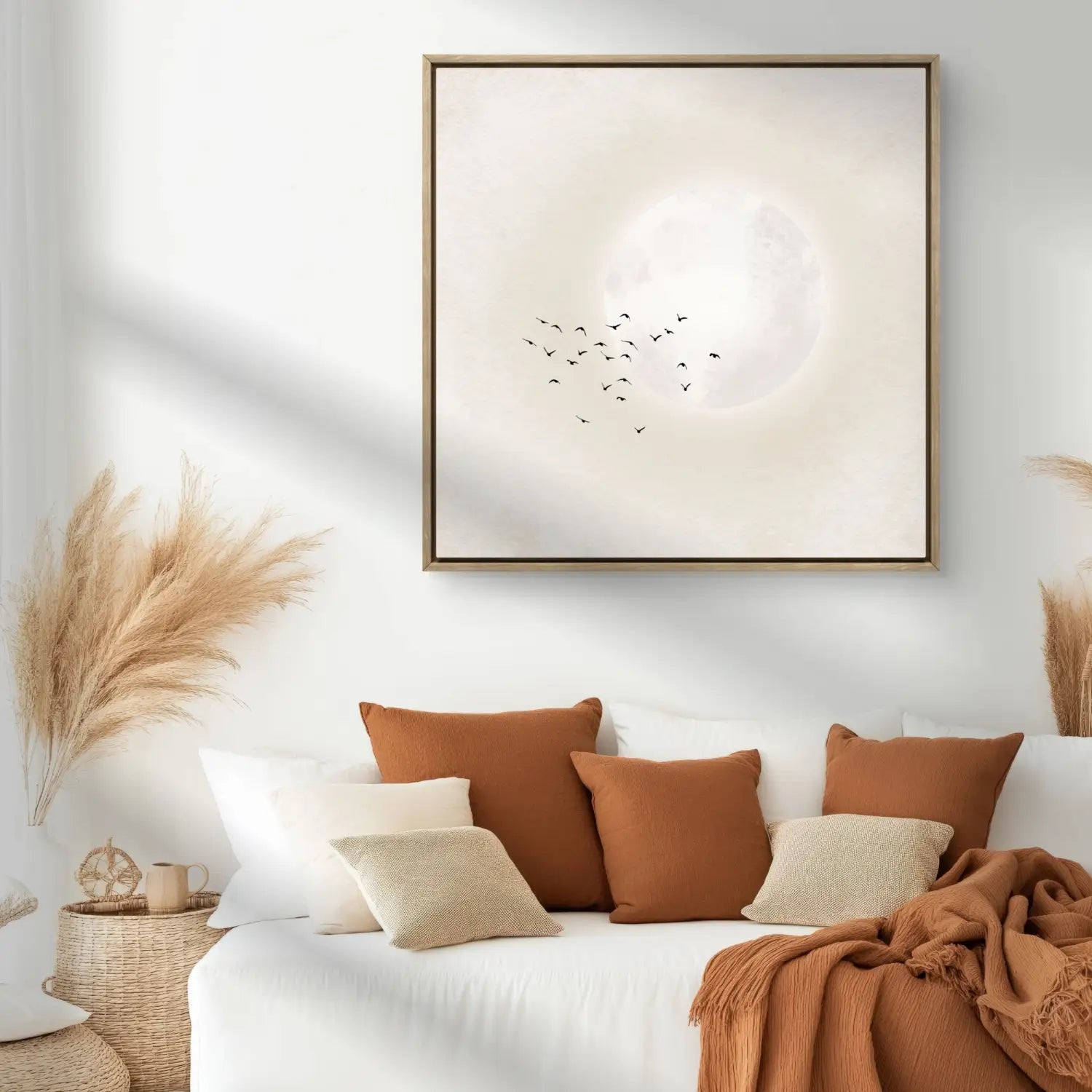 Drifting beyond - Neutral Japandi Canvas Giclee Print