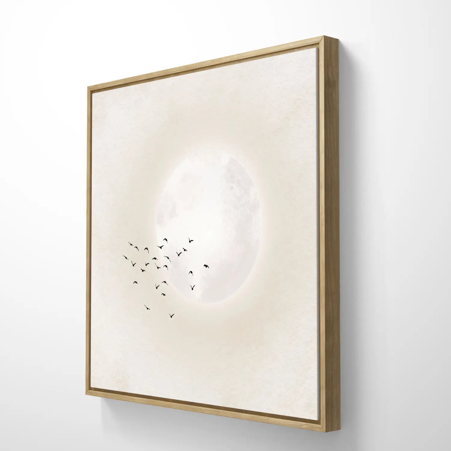 Drifting beyond - Neutral Japandi Canvas Giclee Print