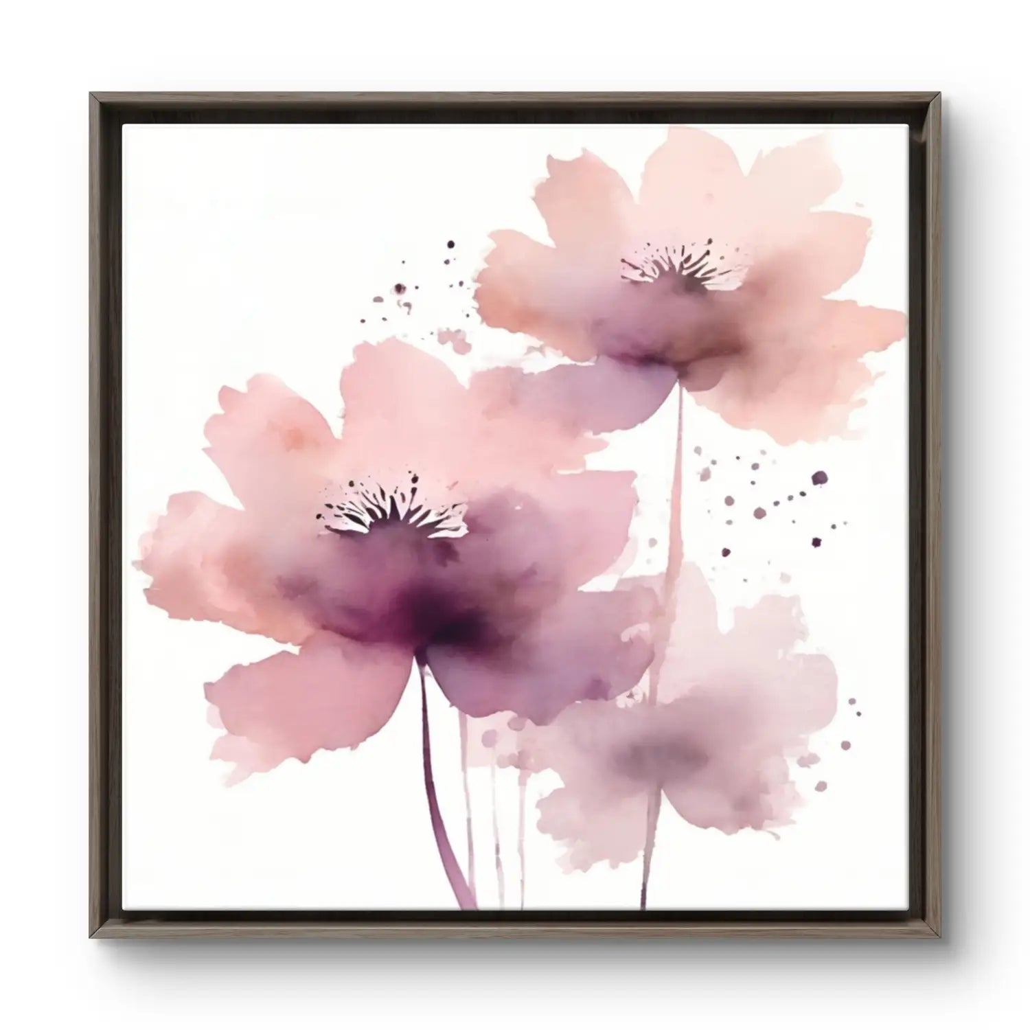 Awakening I - Modern floral canvas art for cosy bedroom