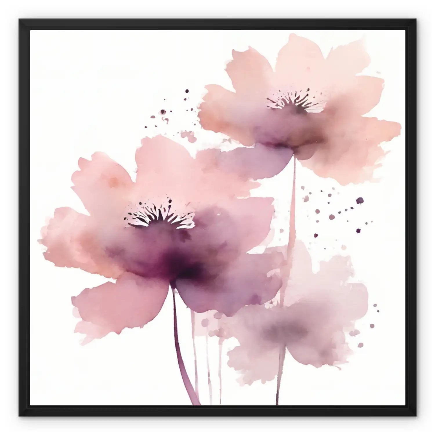 Awakening I - Modern floral canvas art for cosy bedroom