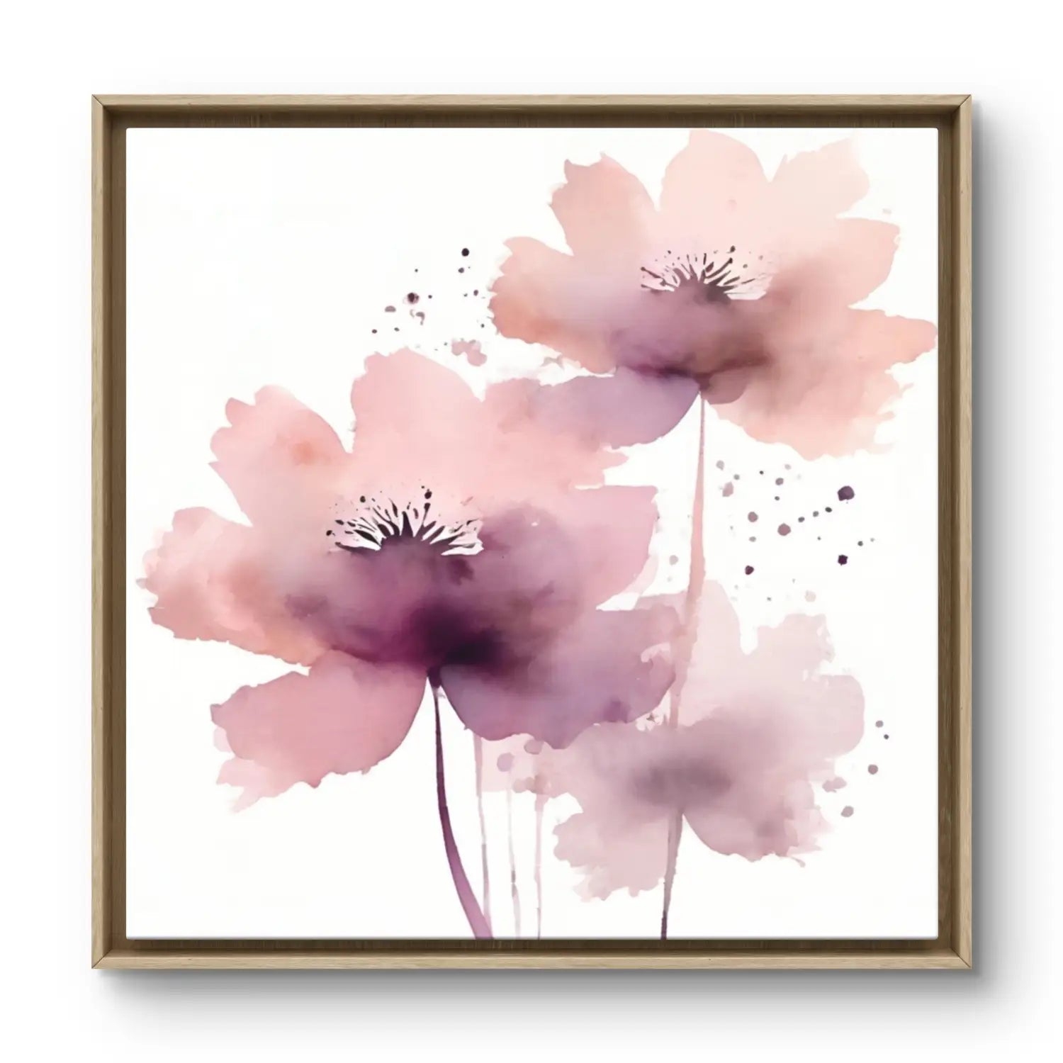 Awakening I - Modern floral canvas art for cosy bedroom