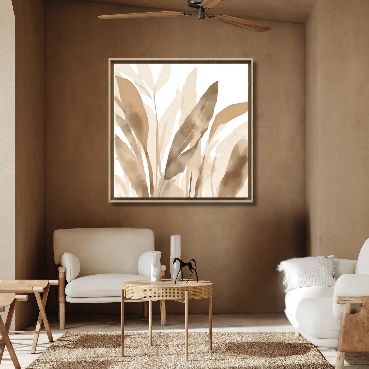 Haven – Botanischer Kunstdruck für ein ruhiges Schlafzimmer