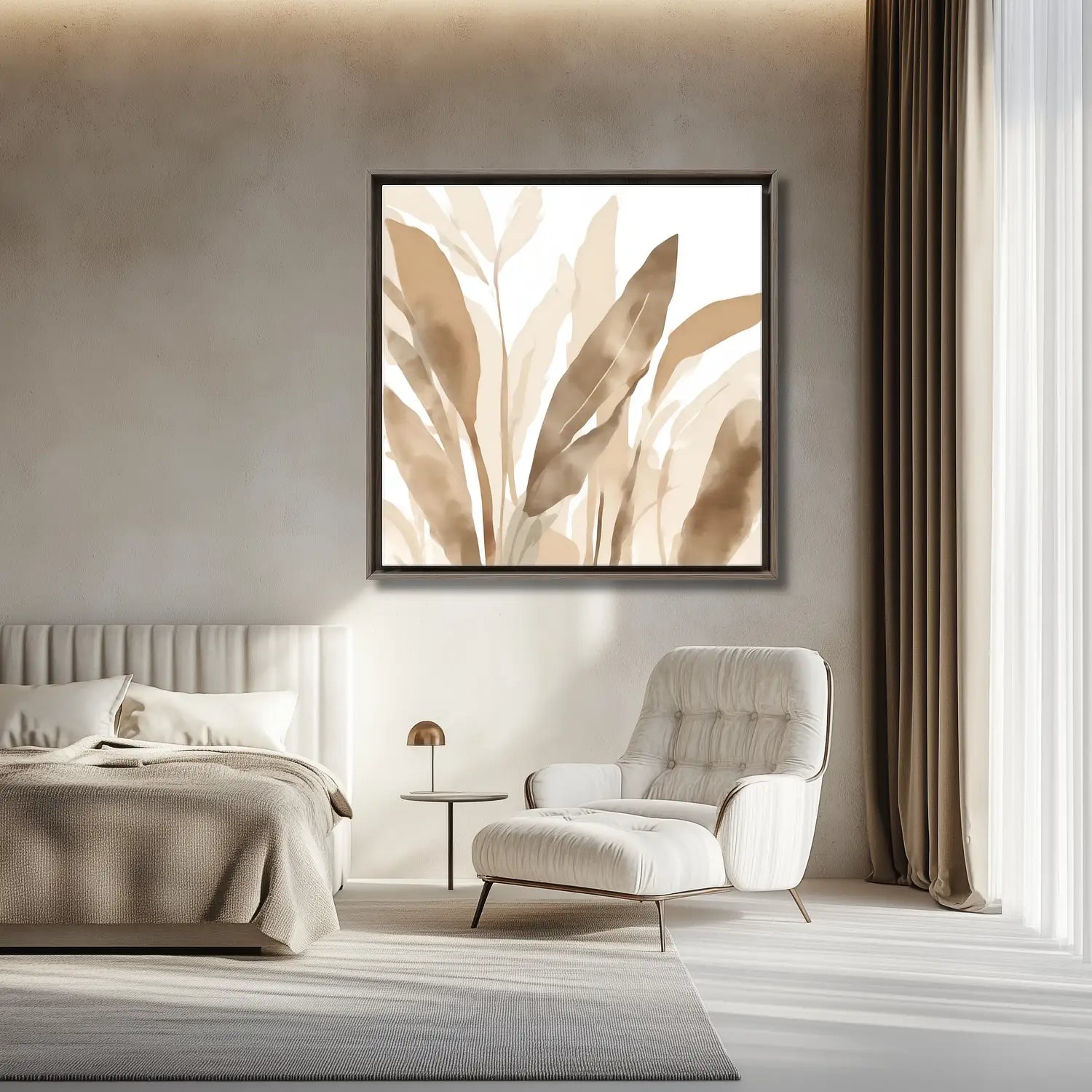 Haven – Botanischer Kunstdruck für ein ruhiges Schlafzimmer