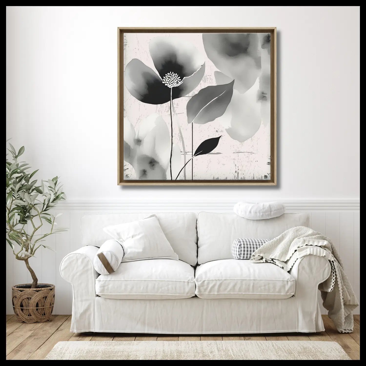 Hope - Abstract floral wall art
