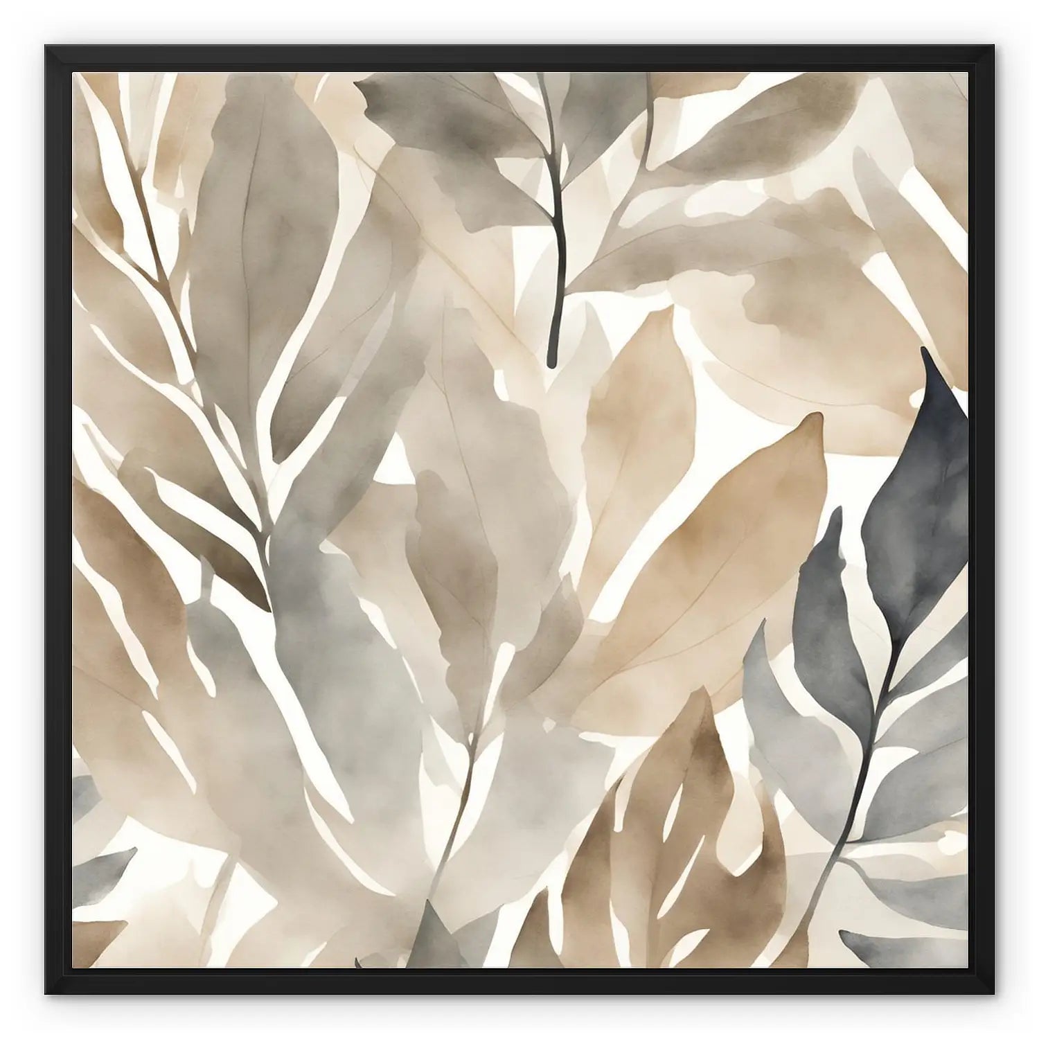 Launge - Framed floral canvas print