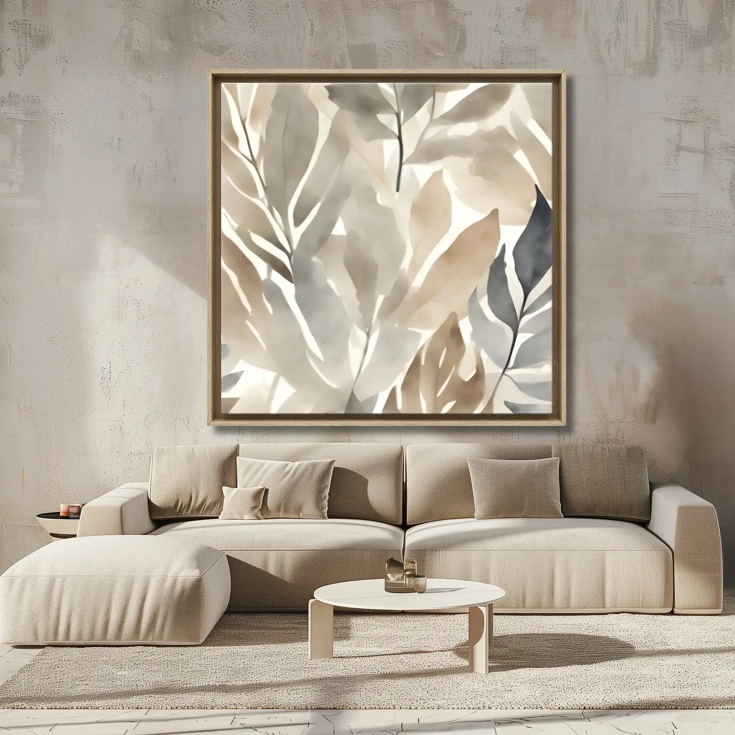 Launge - Framed floral canvas print