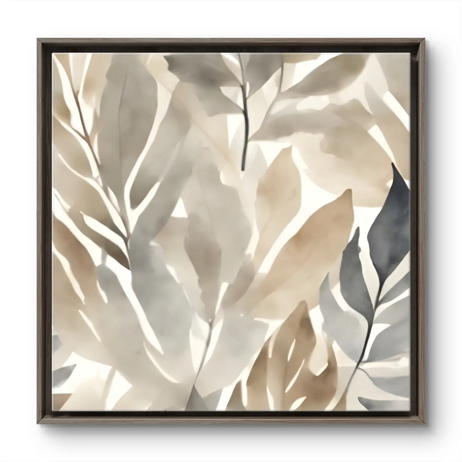 Launge - Framed floral canvas print