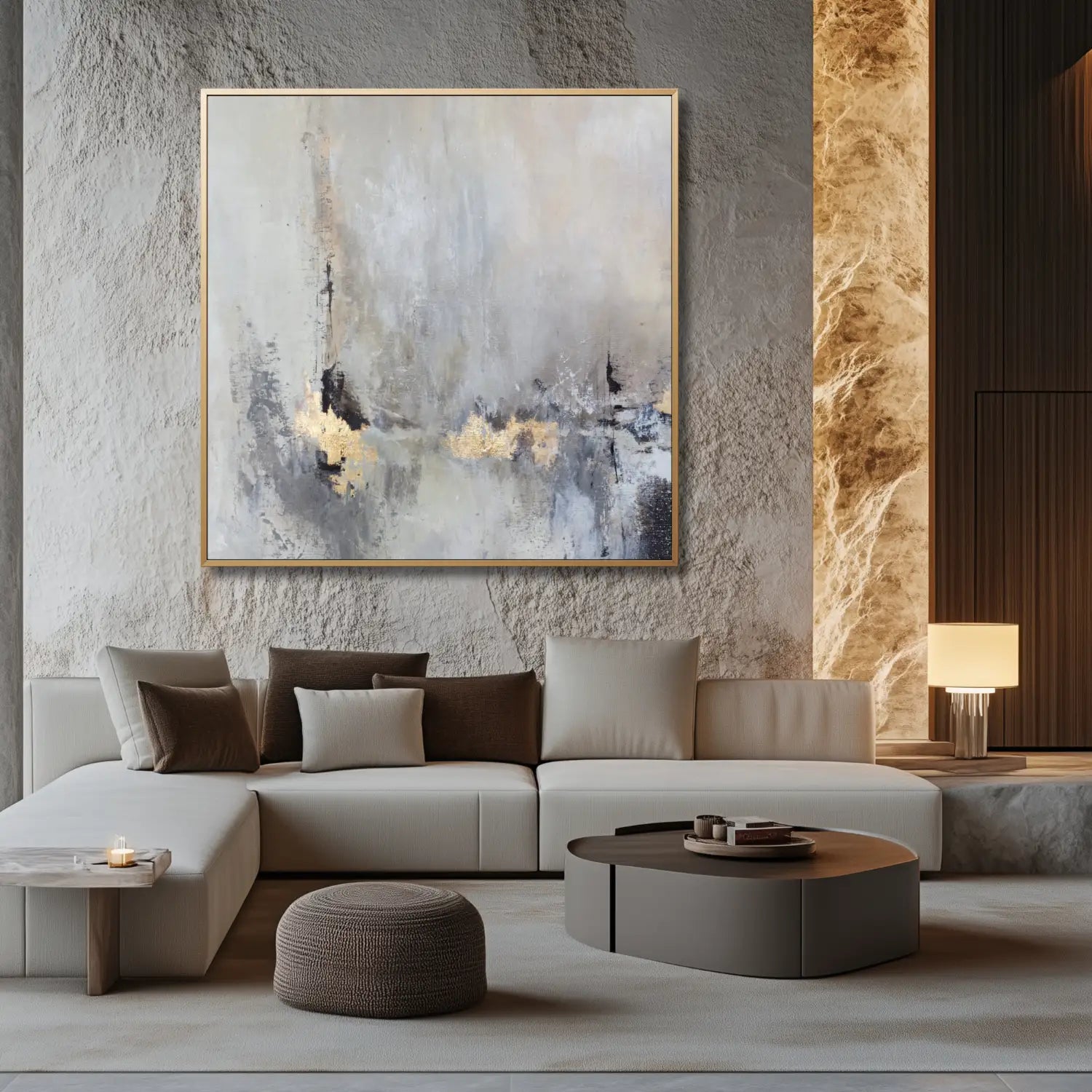 Majestic Glimmer - Gold Abstract Art