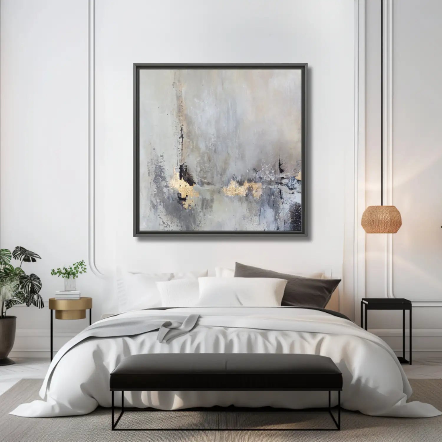 Majestic Glimmer - Gold Abstract Art