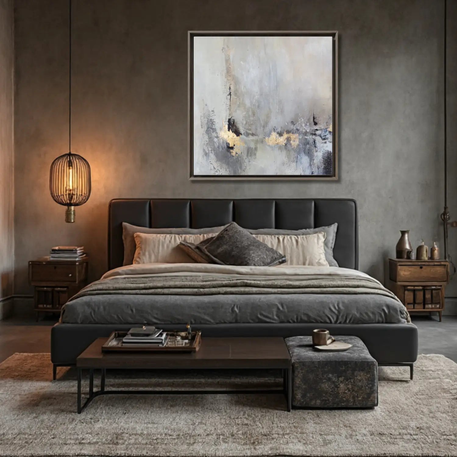 Majestic Glimmer - Gold Abstract Art