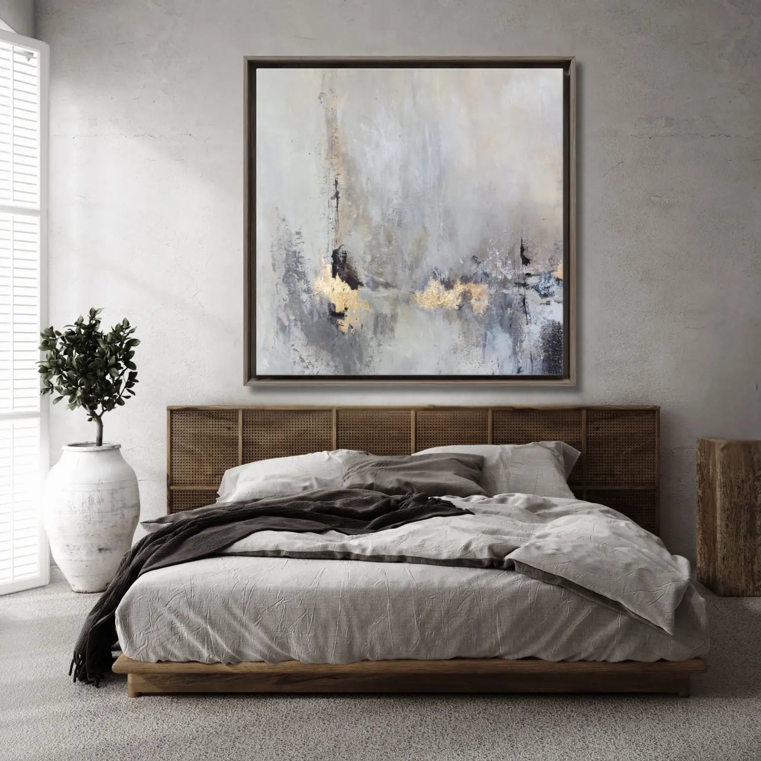 Majestic Glimmer - Gold Abstract Art