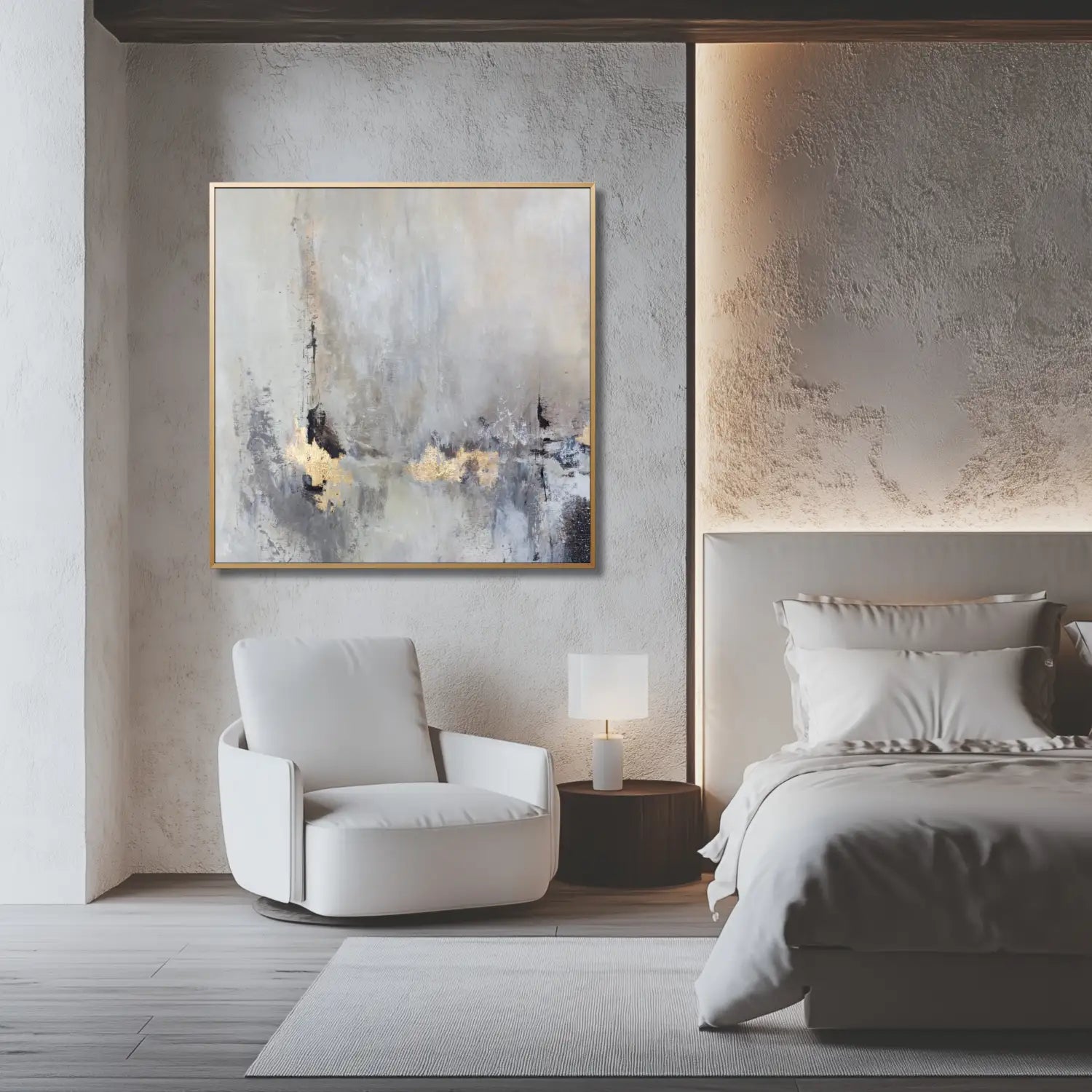 Majestic Glimmer - Gold Abstract Art