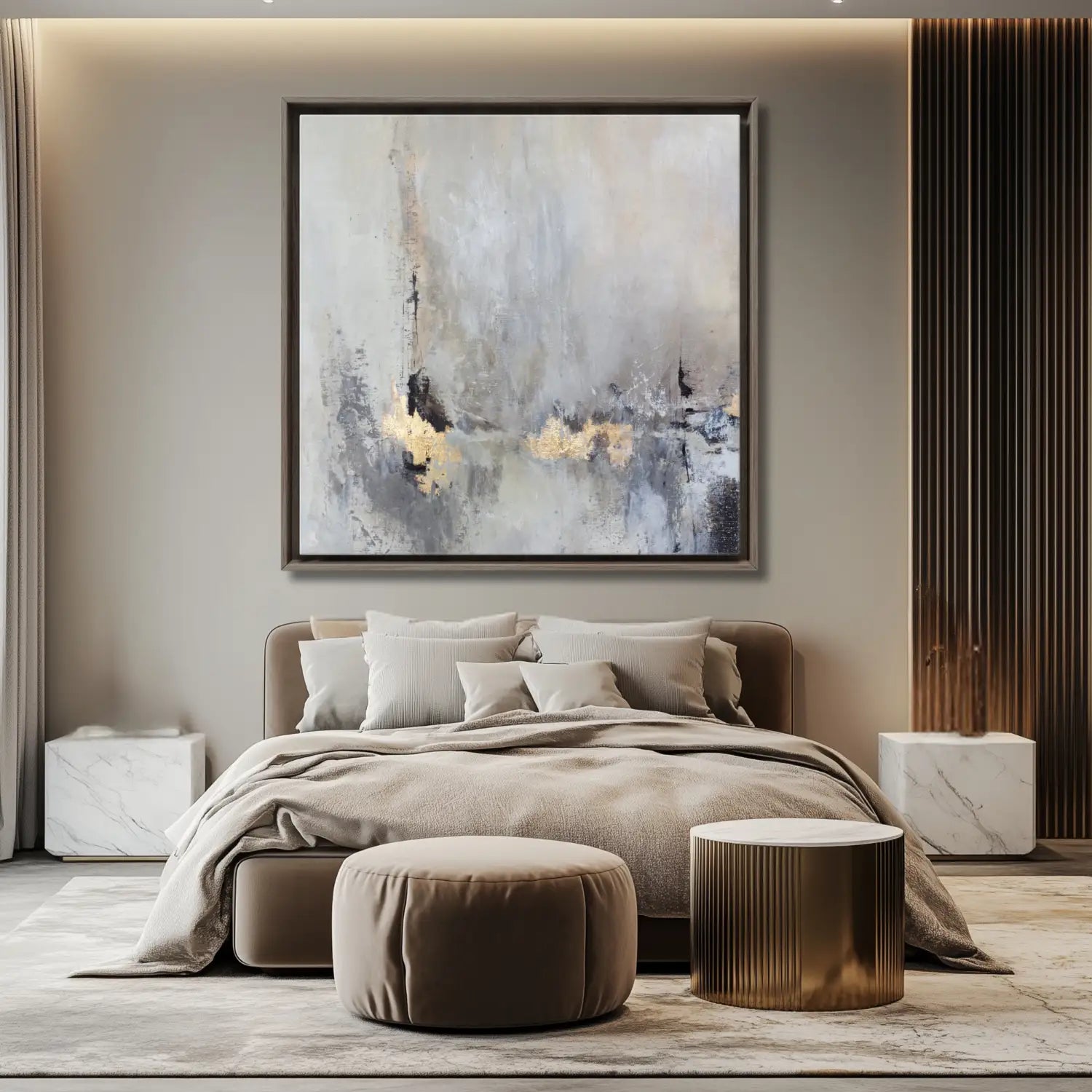 Majestic Glimmer - Gold Abstract Art