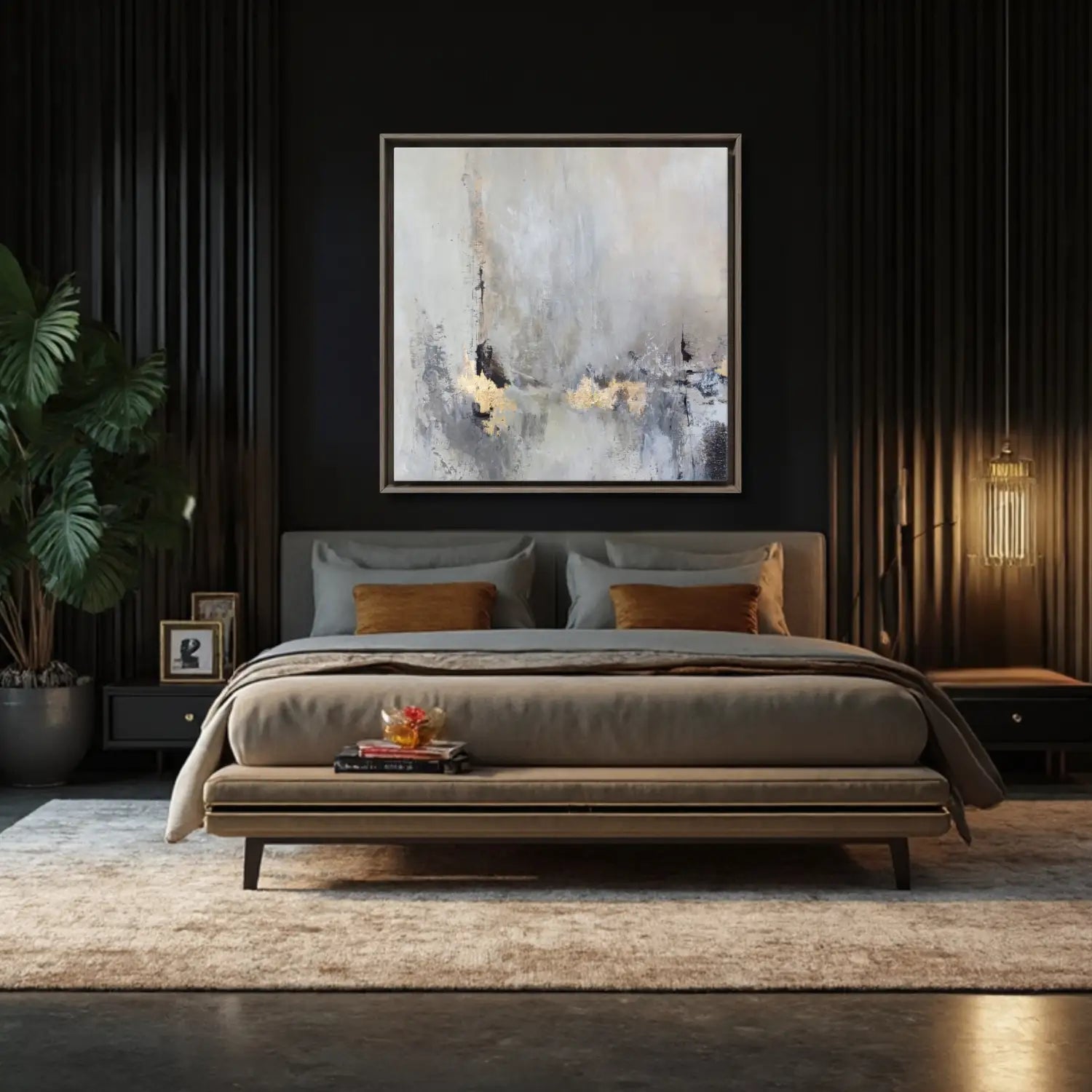 Majestic Glimmer - Gold Abstract Art