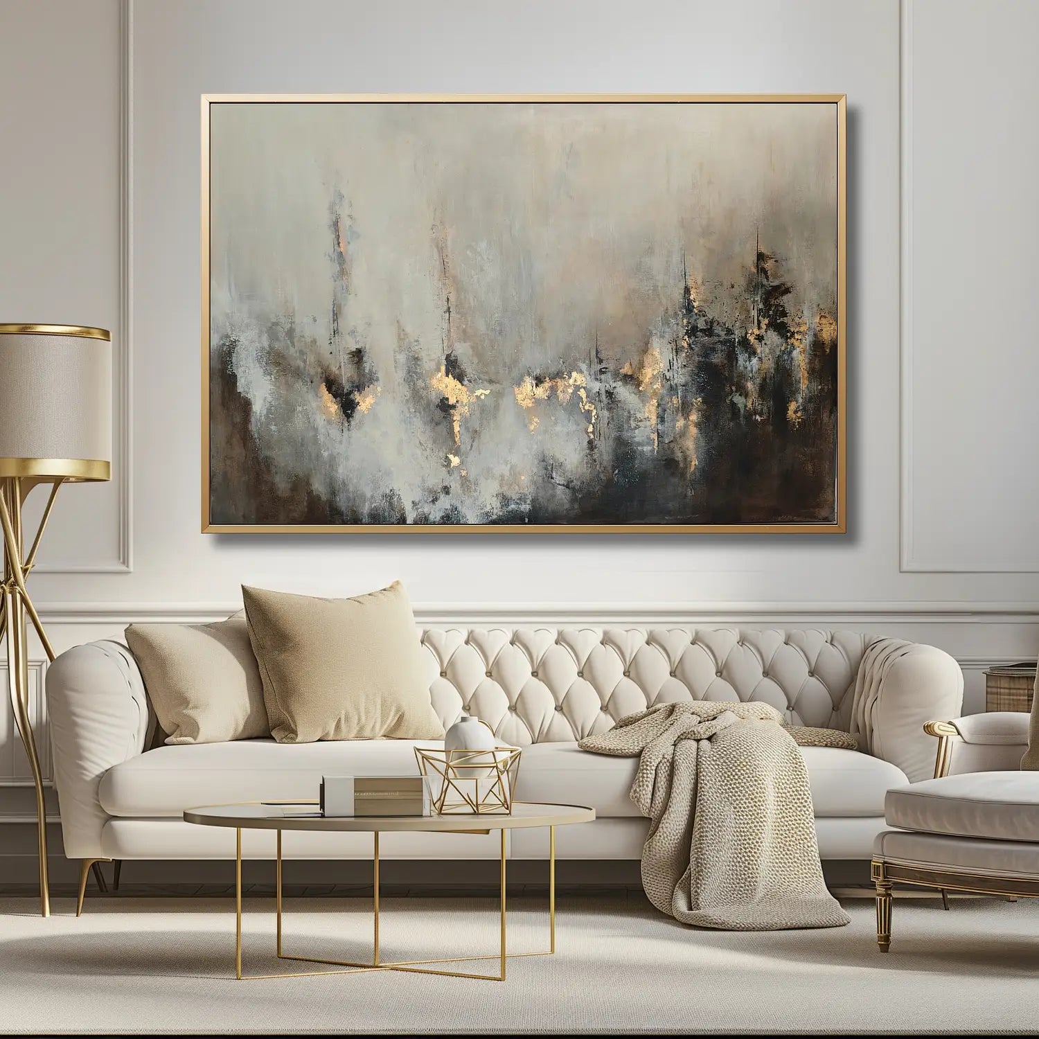 Majestic - modern abstract minimalist art in bronze tones