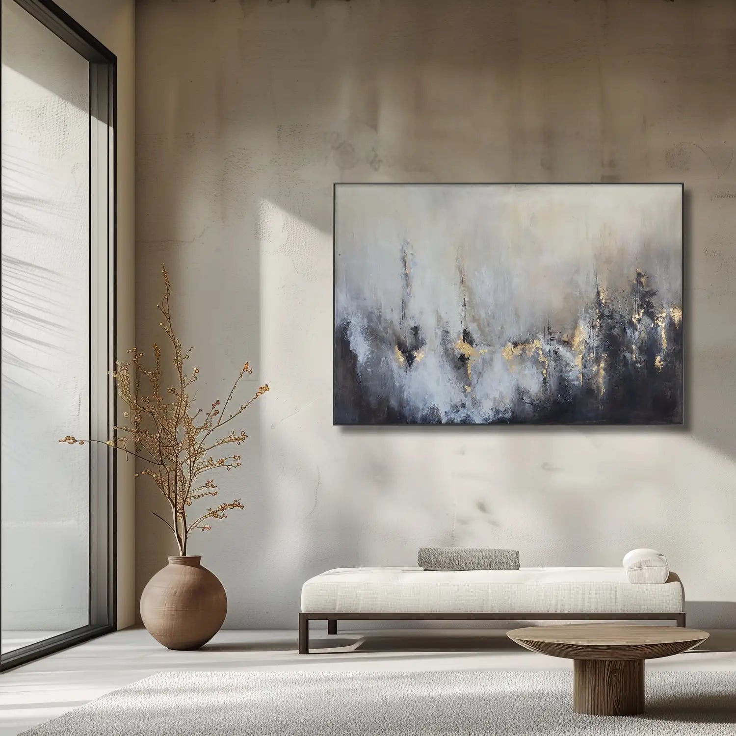 Majestic - modern abstract minimalist art in bronze tones
