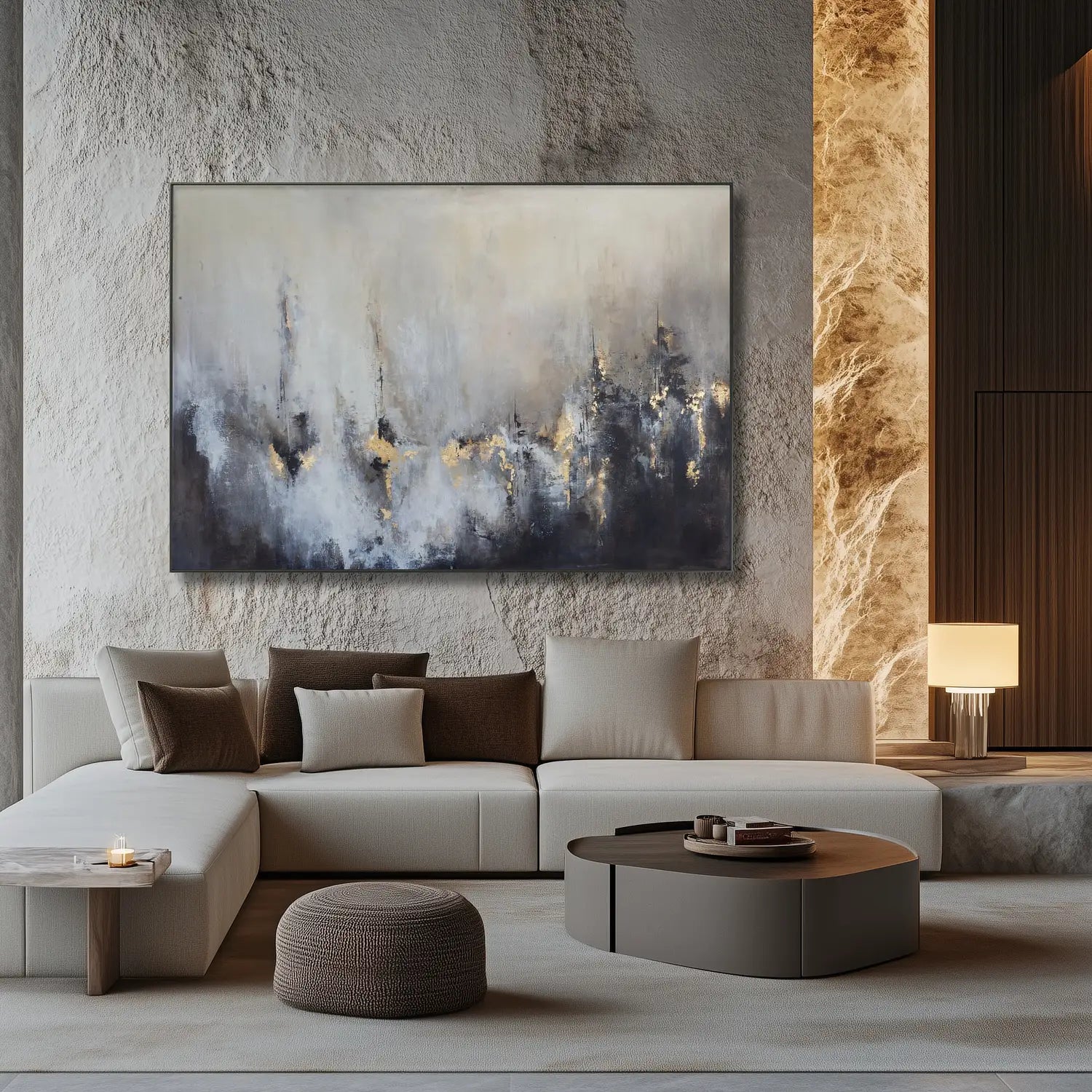 Majestic - modern abstract minimalist art in bronze tones