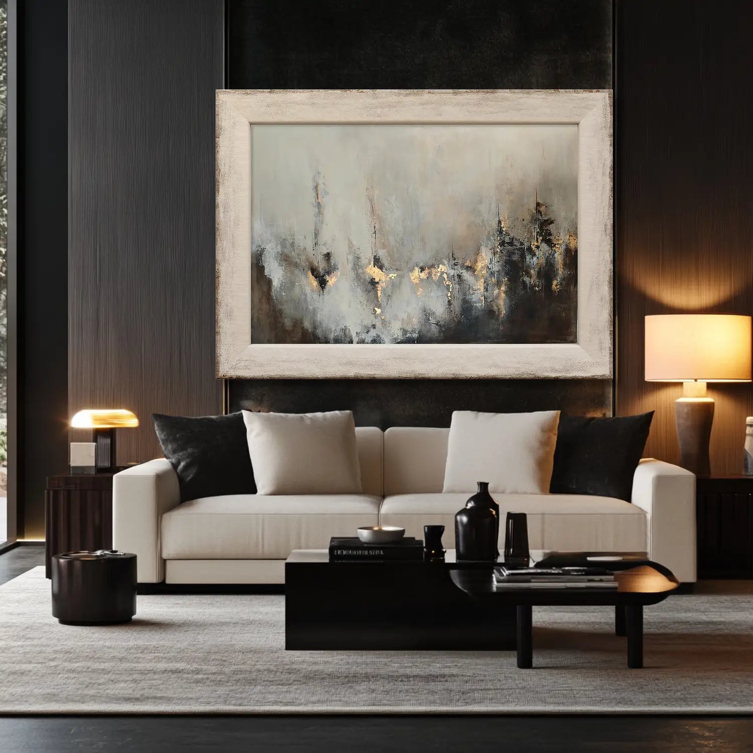 Majestic - modern abstract minimalist art in bronze tones