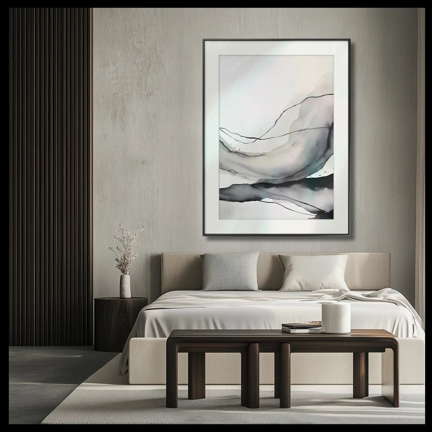 Minimalist Muse - Modern Black and White Artwork