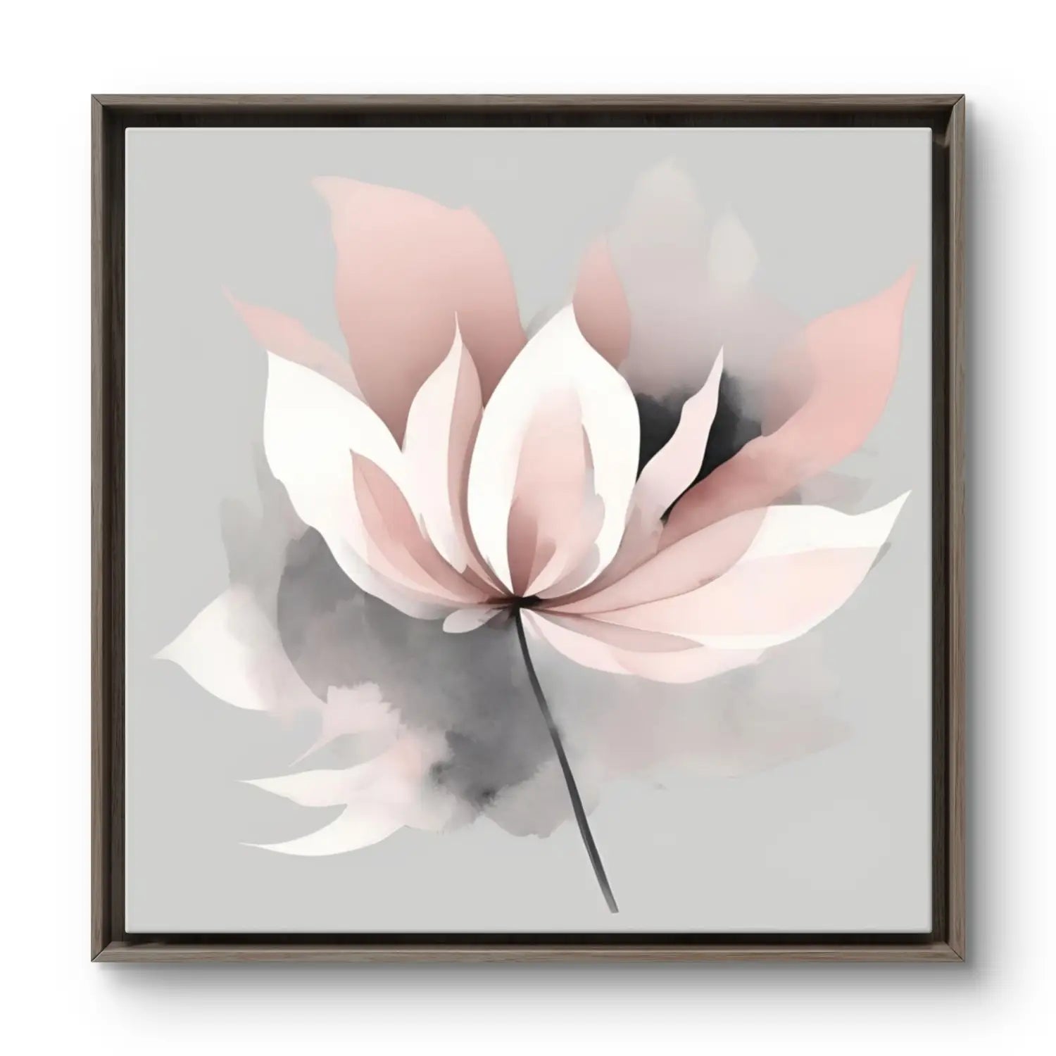Nordic Whisper: Arte mural floral para espacios tranquilos