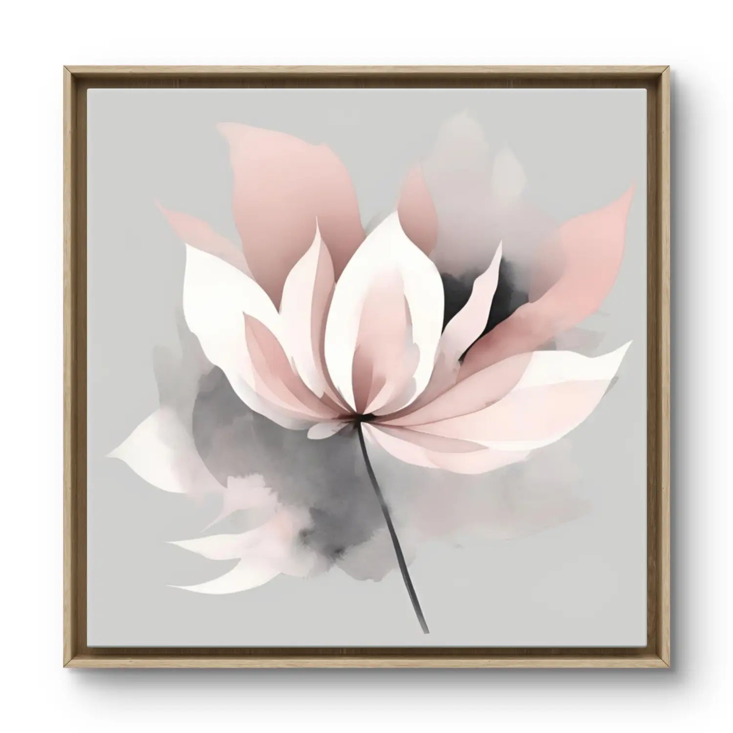 Nordic Whisper: Arte mural floral para espacios tranquilos