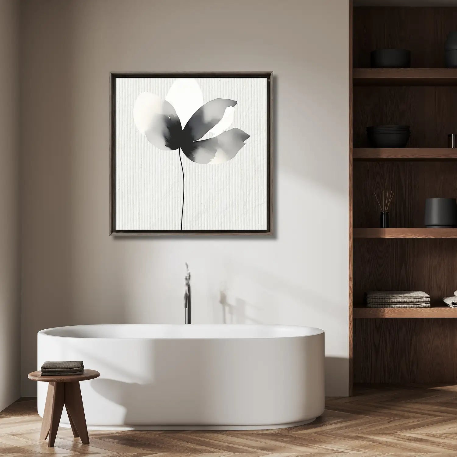 Perfectly Imperfect – Wabi Sabi inspirierte schwarz-weiße Wandkunst