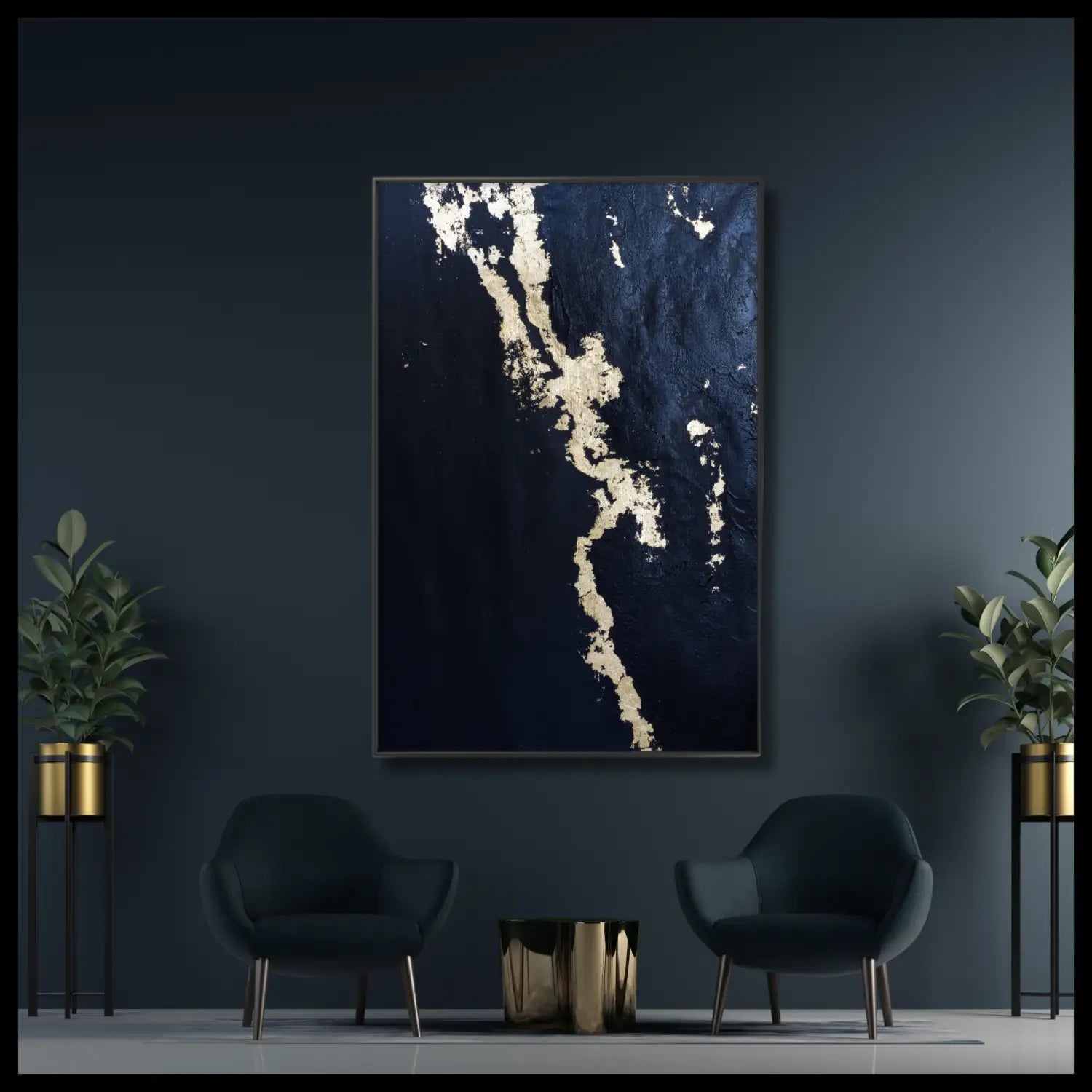 Prestigio - Elegante arte de pared negro