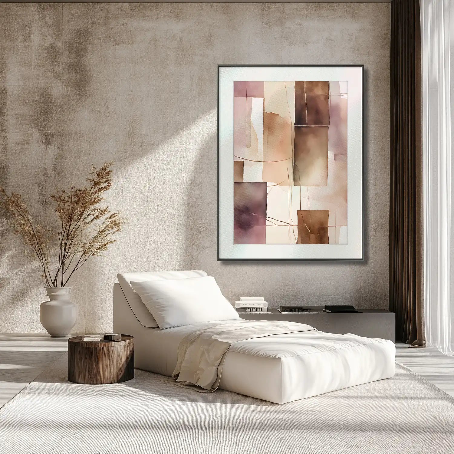 Quiet Reflection - Art Print in Earthy Tones