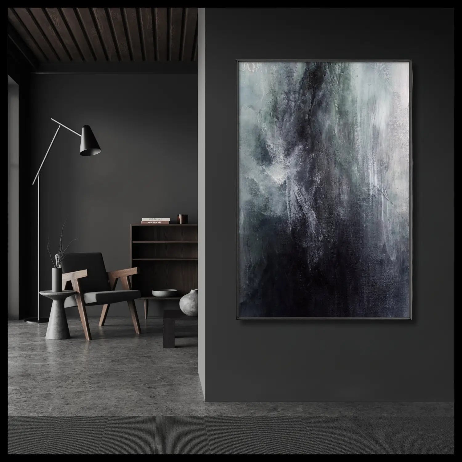 Serenity - Modern abstract wall art for moody interiors