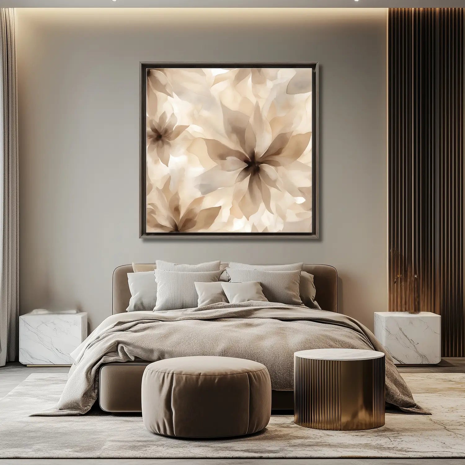 Solace - Minimalist Floral Canvas Wall art