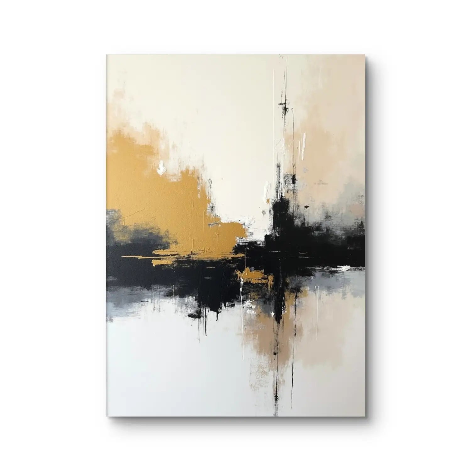 Luxurious Elegance - Modern minimalist abstract black and white digital art