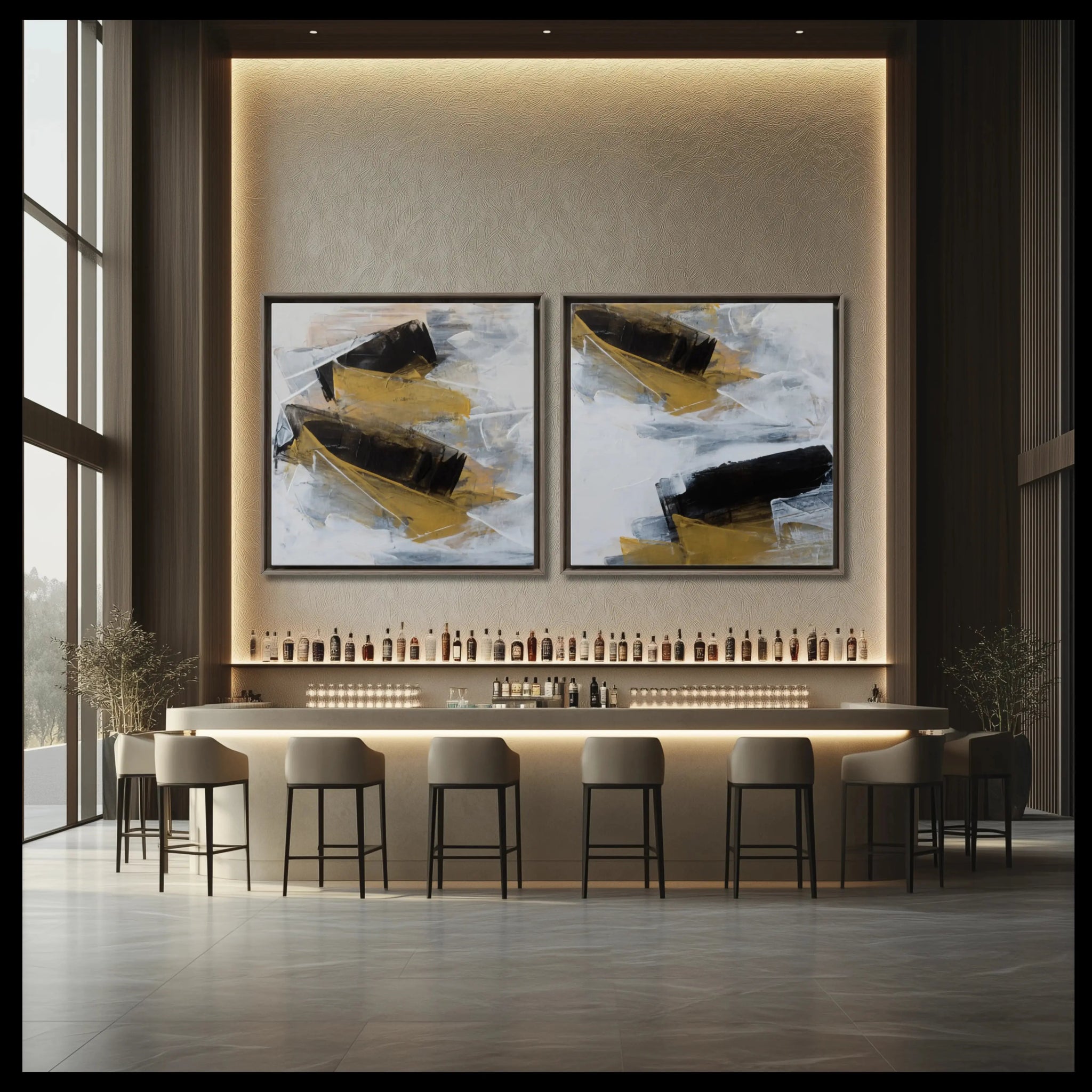 Deluxe Duo | Luxury Wall Art Set for Contemporary Homes - Anez Ka Arts Luxury Wall Art