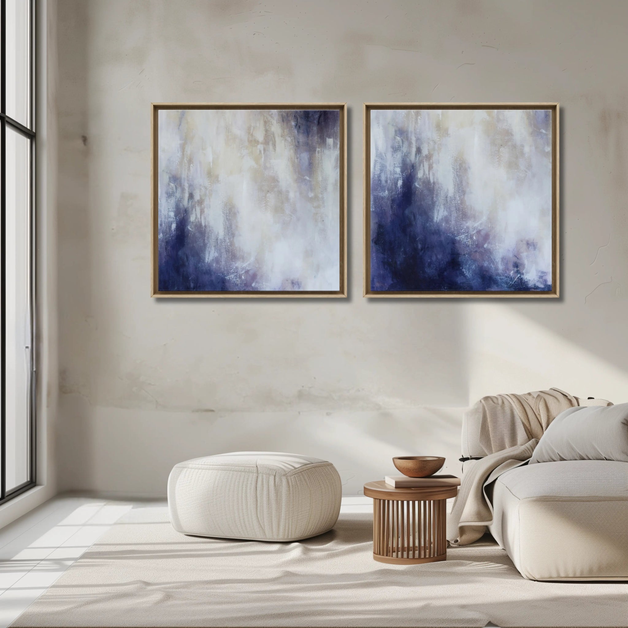 Ivory Duo | Luxury Wall Art Set for Contemporary Homes - Anez Ka Arts Luxury Wall Art