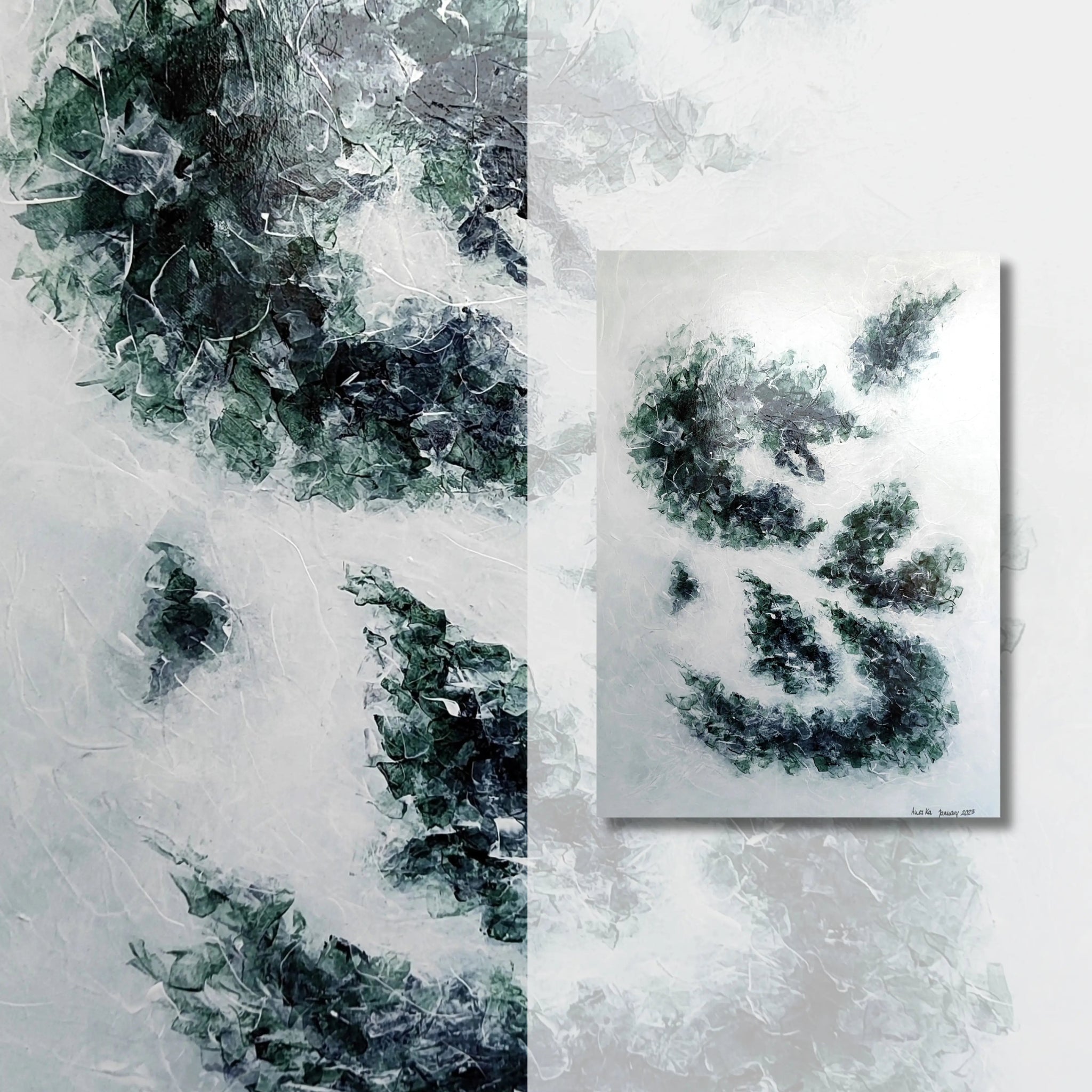 Lighter Than Air | Elegant and Tranquil Abstract Painting - Anez Ka Arts Luxury Wall Art