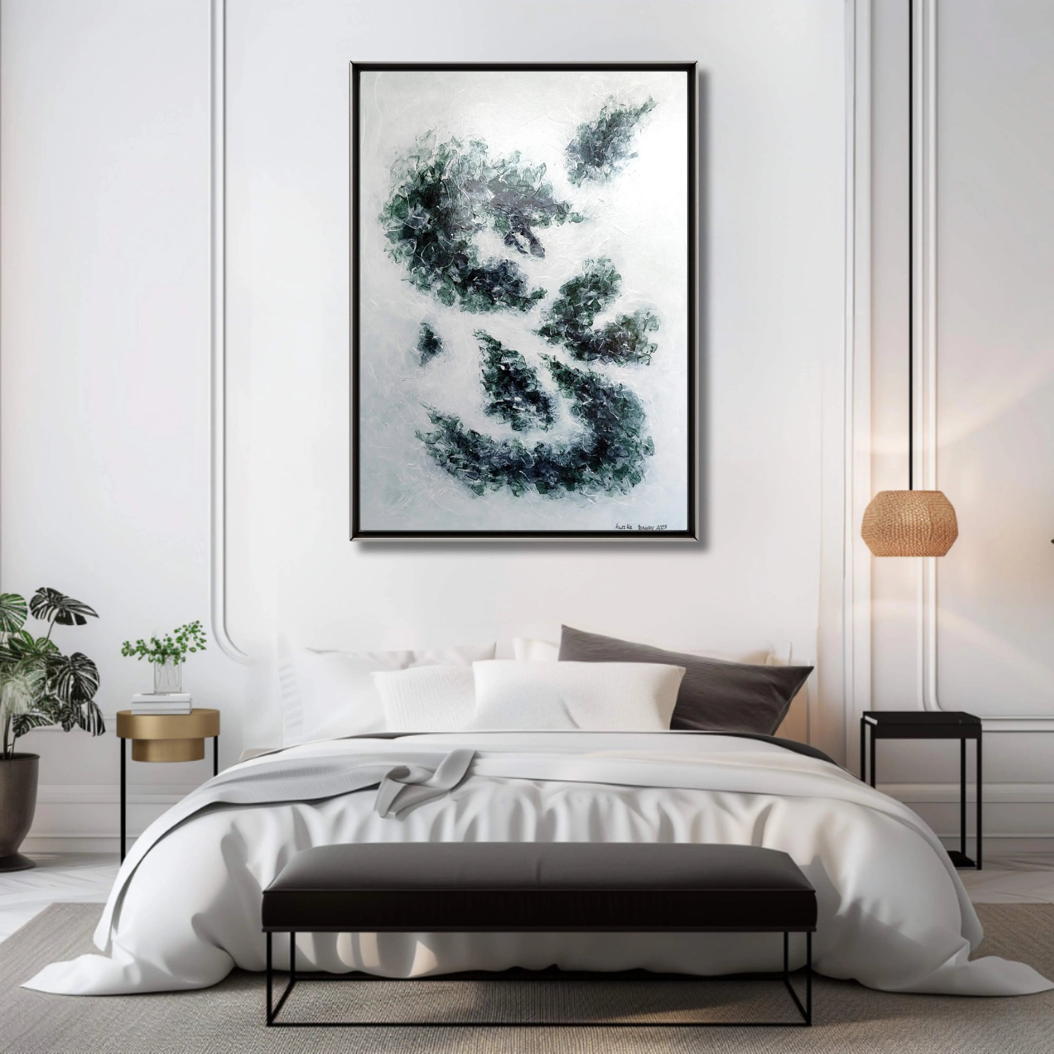 Lighter Than Air | Elegant and Tranquil Abstract Painting - Anez Ka Arts Luxury Wall Art