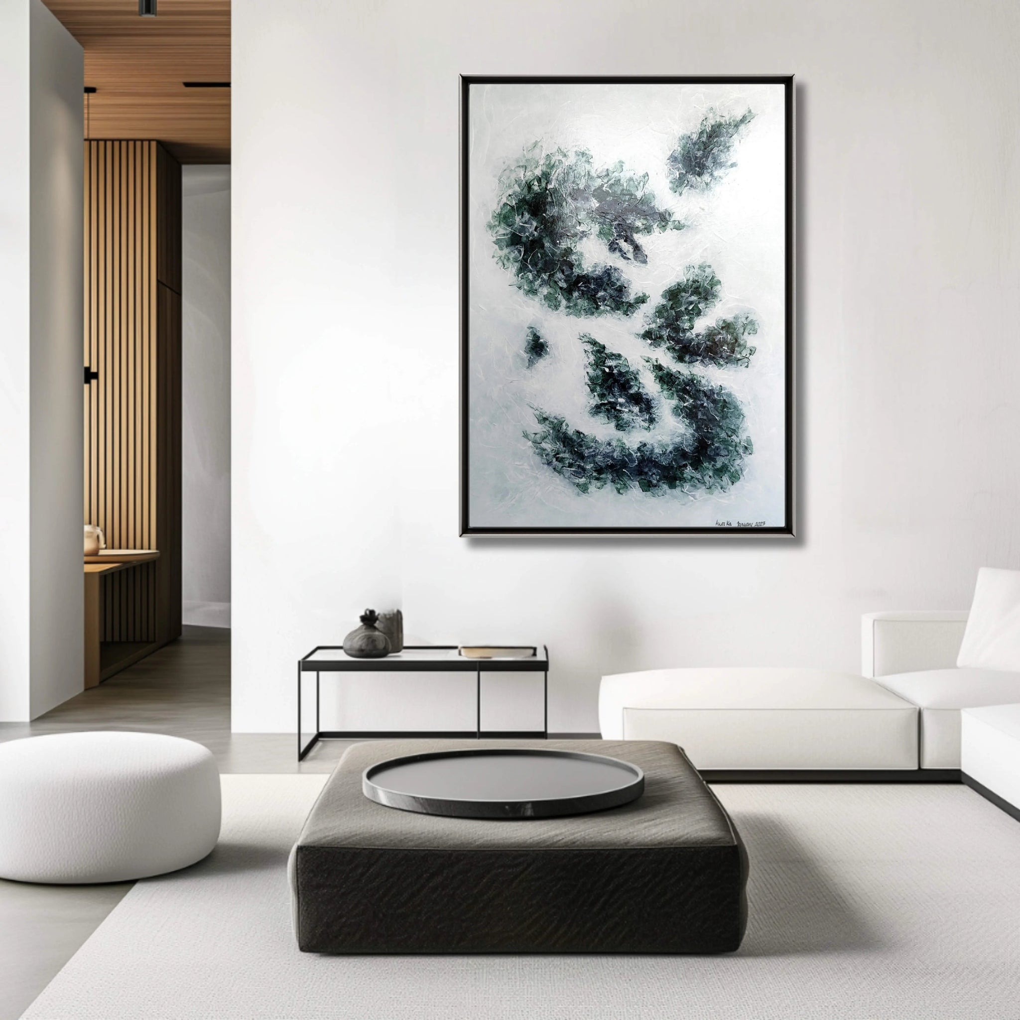 Lighter Than Air | Elegant and Tranquil Abstract Painting - Anez Ka Arts Luxury Wall Art