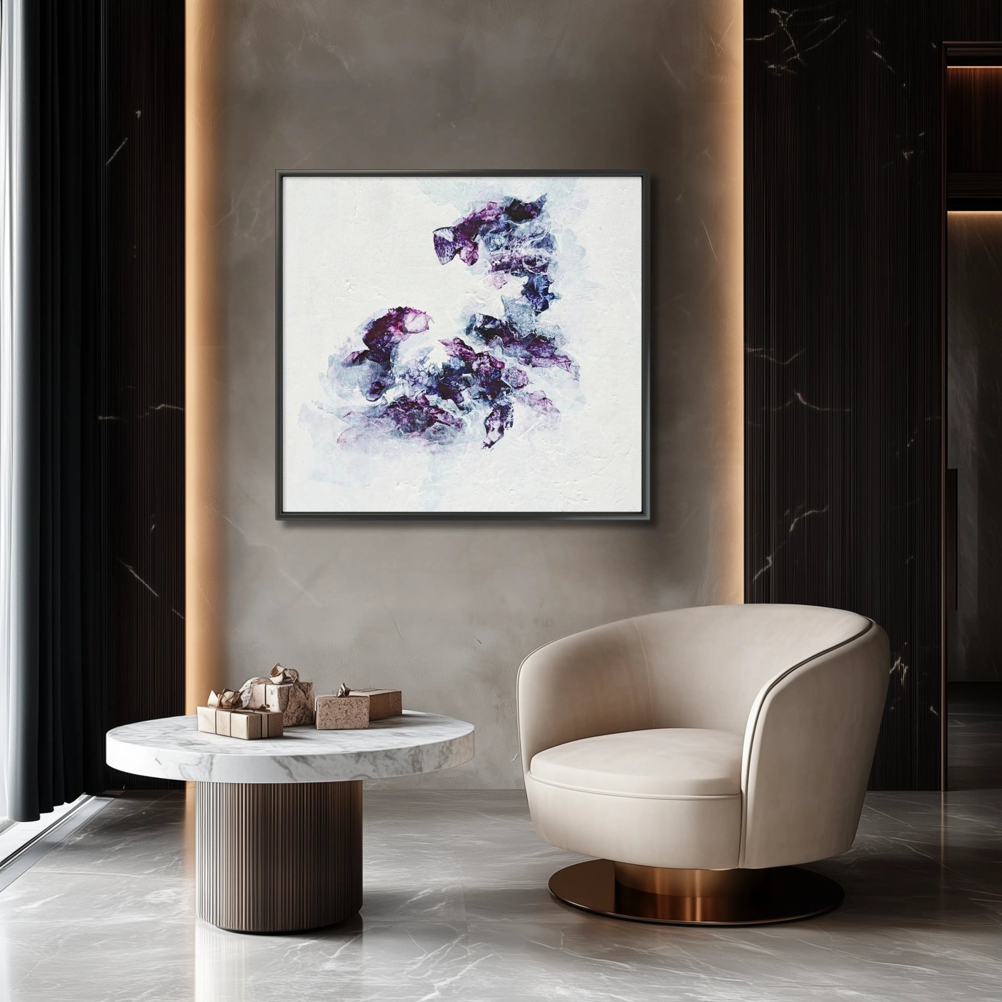 Purple Sapphire | Exclusive Framed Fine Art Print - Anez Ka Arts Luxury Wall Art
