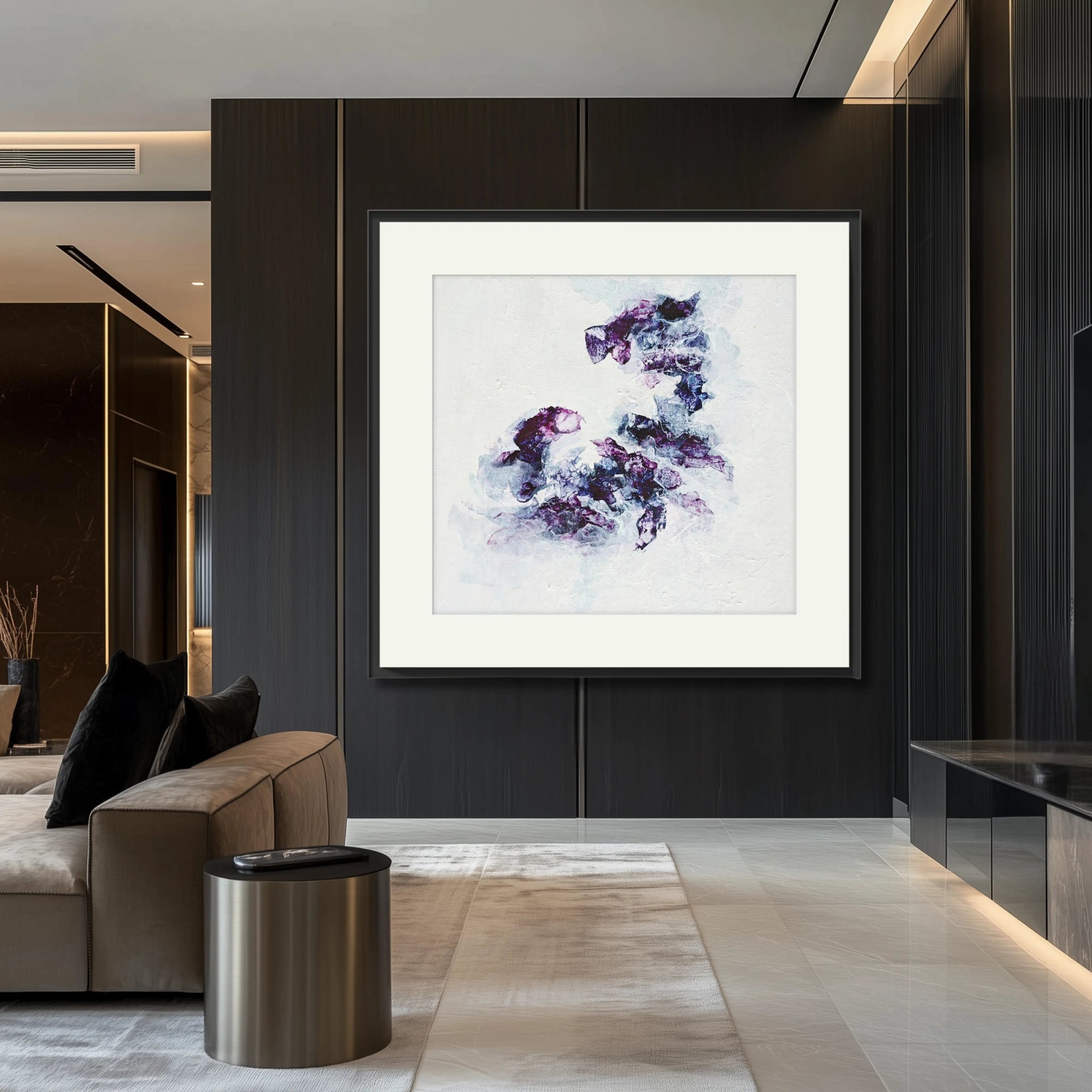 Purple Sapphire | Exclusive Framed Fine Art Print - Anez Ka Arts Luxury Wall Art