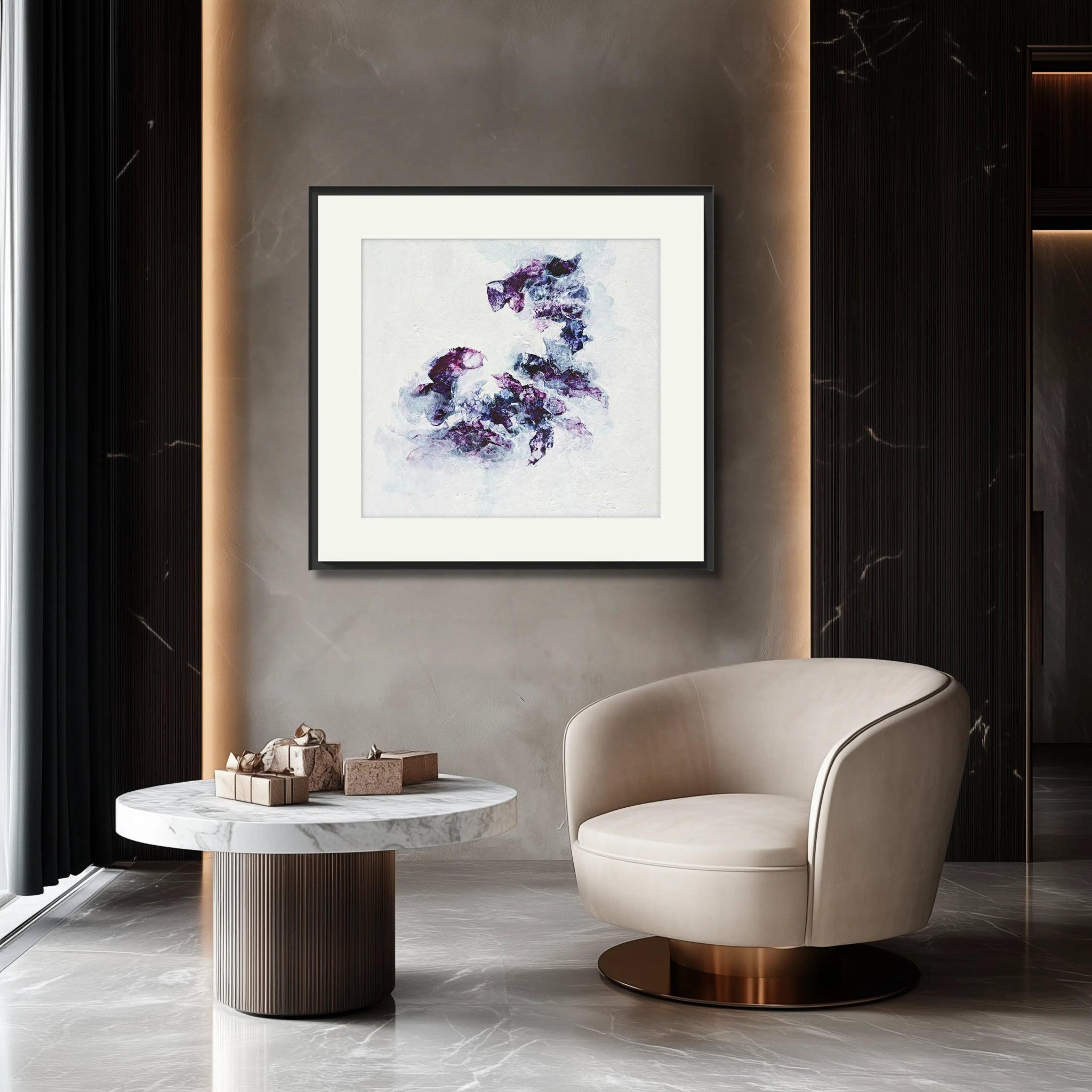 Purple Sapphire | Exclusive Framed Fine Art Print - Anez Ka Arts Luxury Wall Art