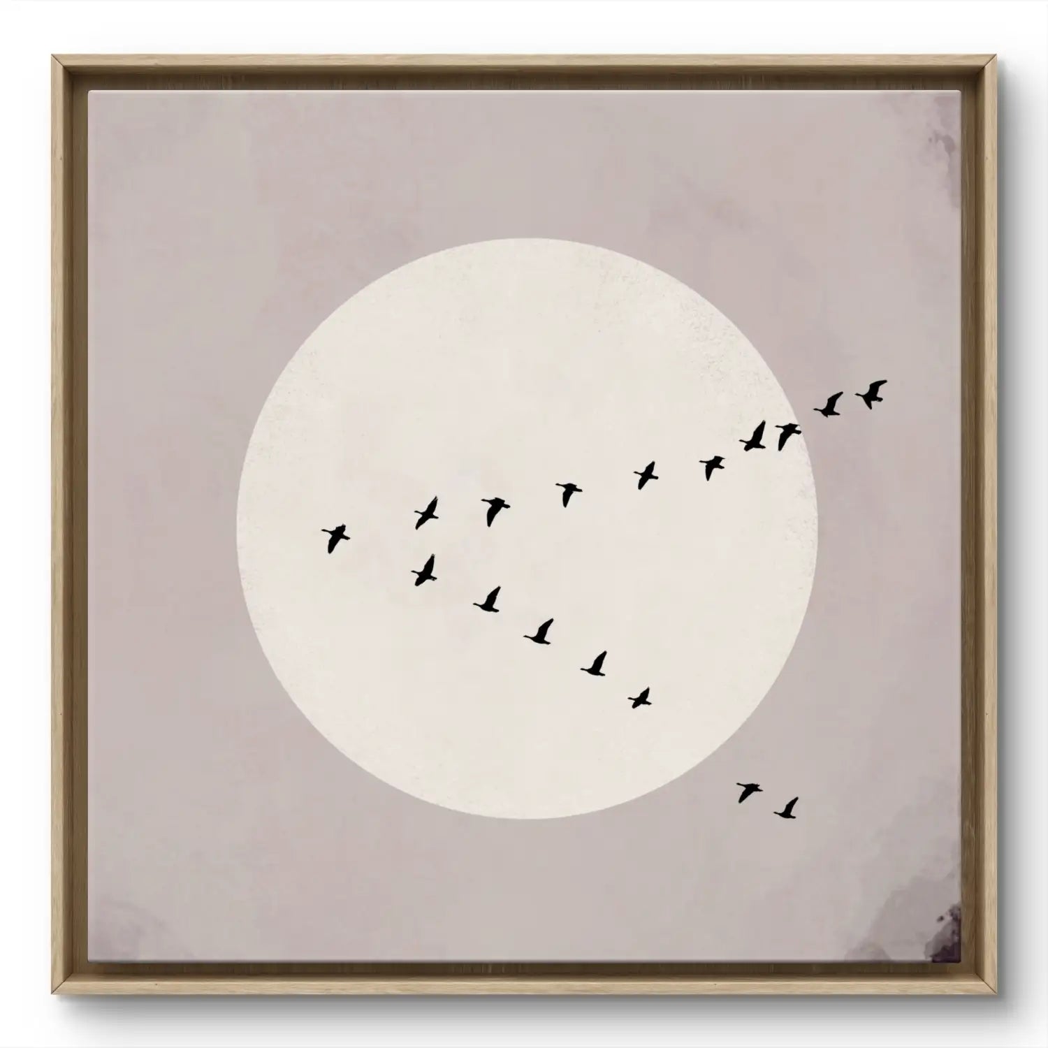 Beyond Whisper - Mauve Japandi Canvas Square Wall Art