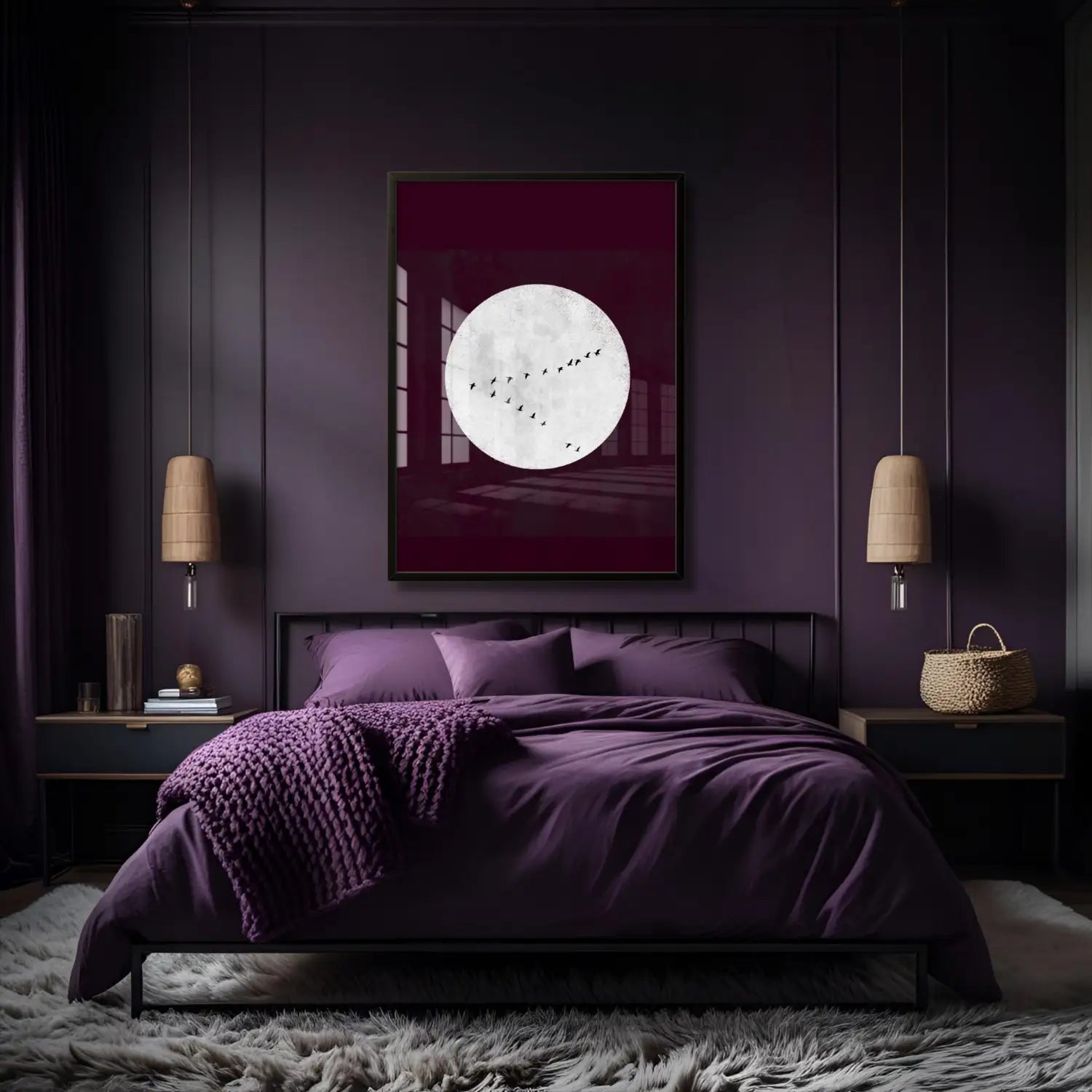 Elegancia discreta: obra de arte en beige y malva