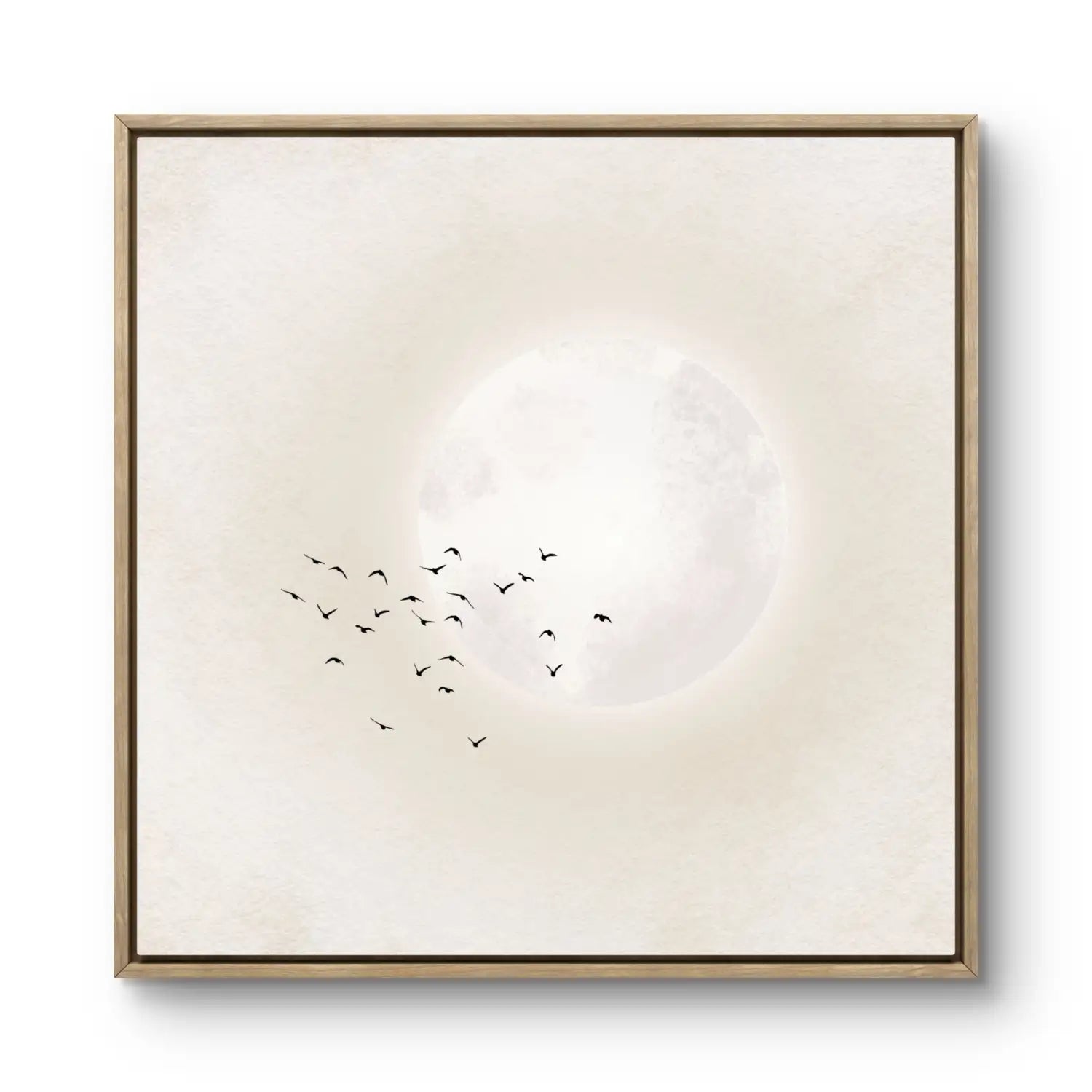 Drifting beyond - Neutral Japandi Canvas Giclee Print